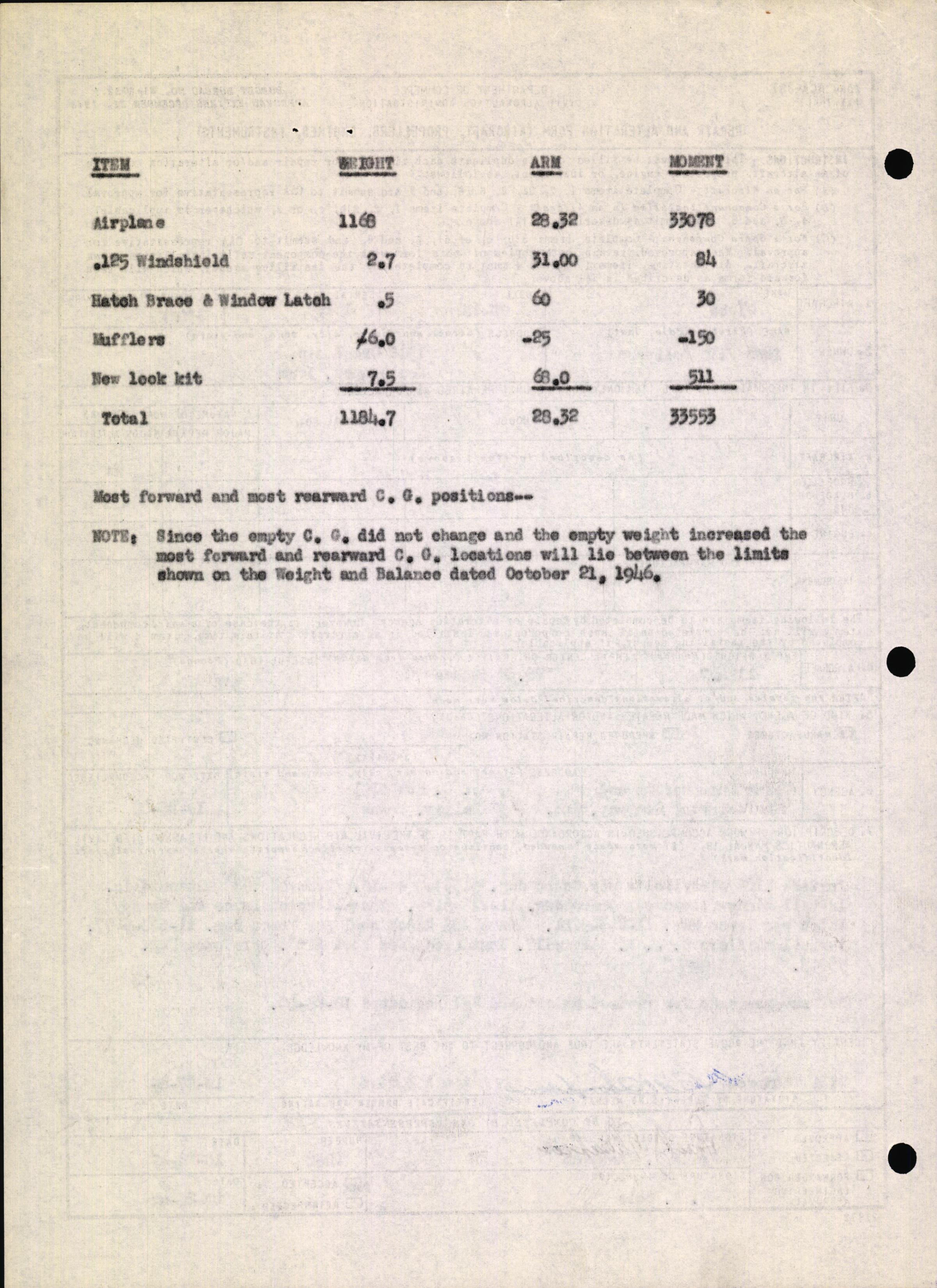 Sample page 6 from AirCorps Library document: Technical Information for Serial Number 1321