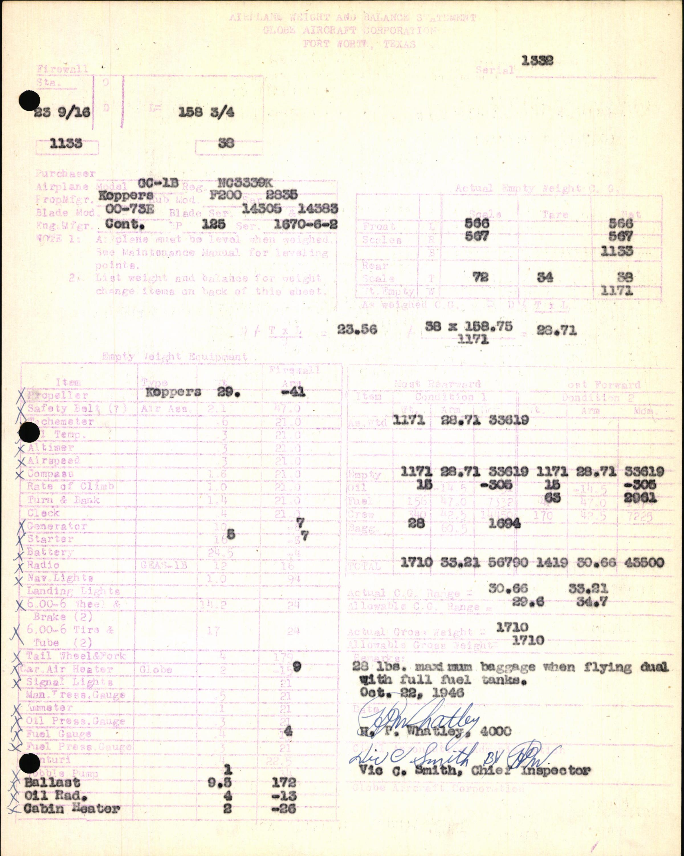 Sample page 7 from AirCorps Library document: Technical Information for Serial Number 1332