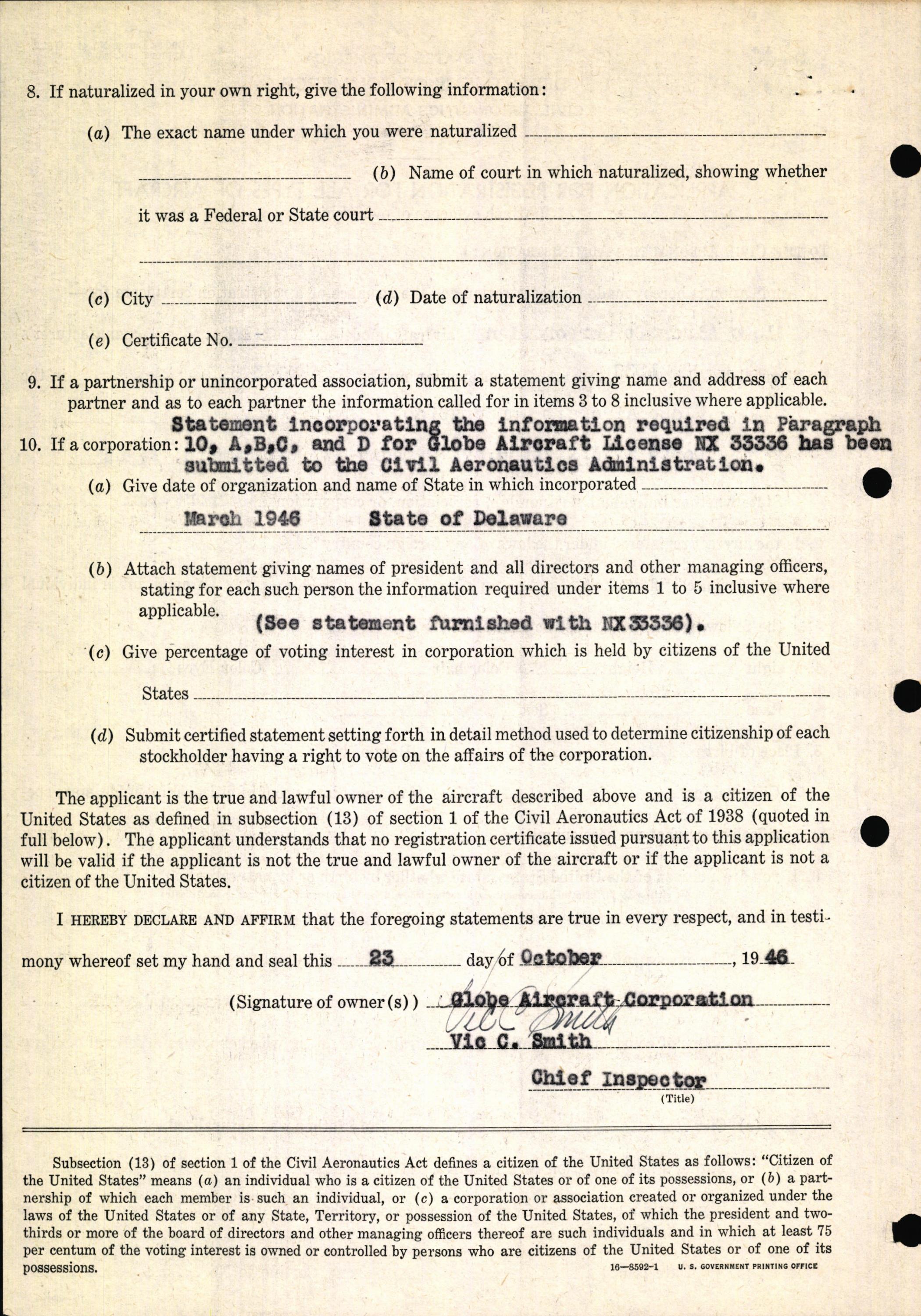 Sample page 4 from AirCorps Library document: Technical Information for Serial Number 1339