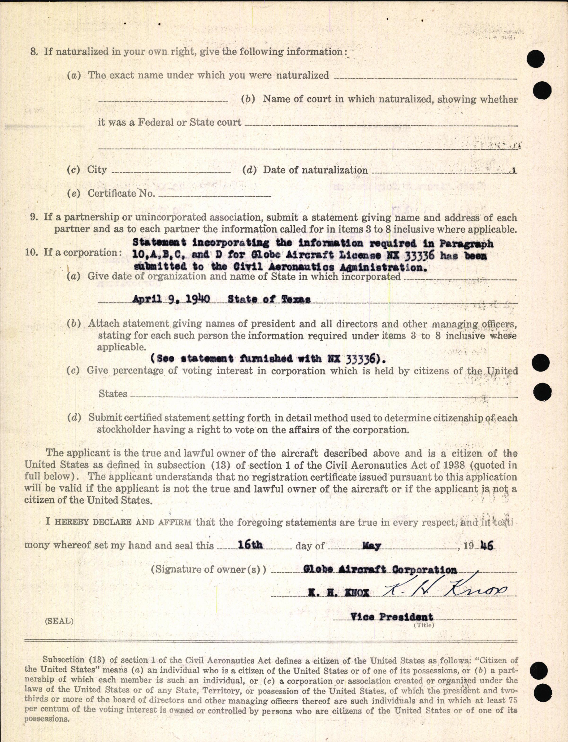 Sample page 6 from AirCorps Library document: Technical Information for Serial Number 133