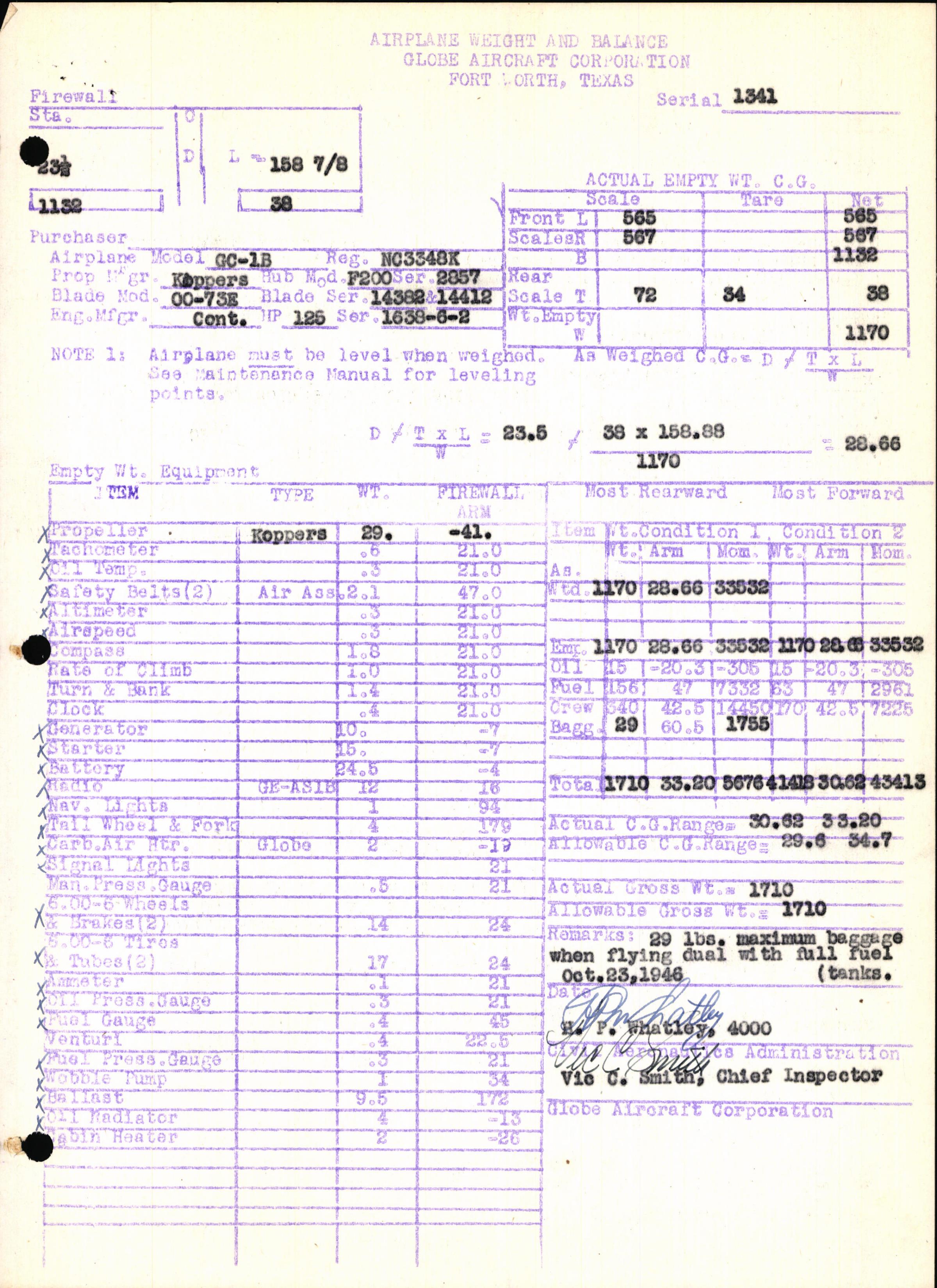 Sample page 7 from AirCorps Library document: Technical Information for Serial Number 1341