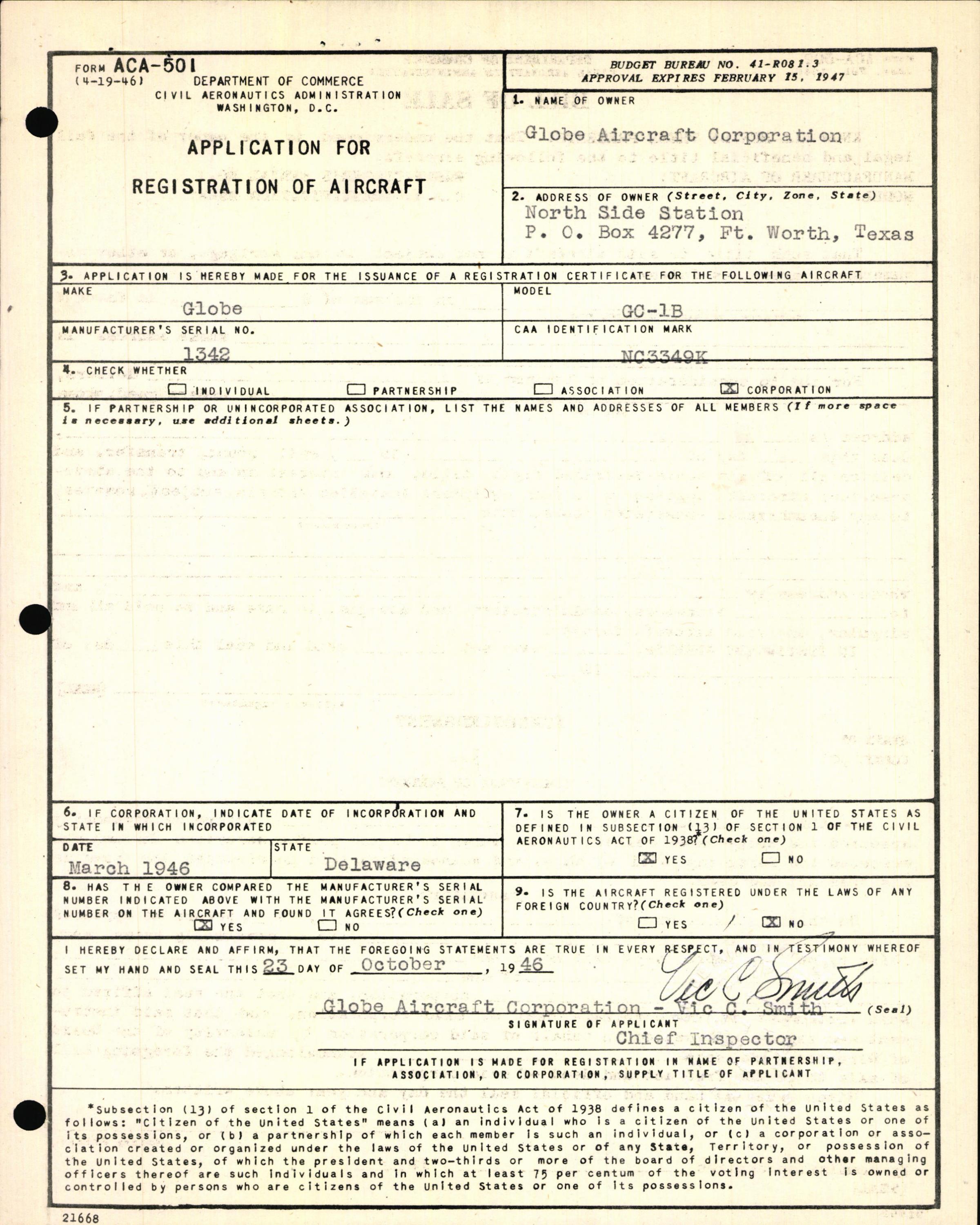 Sample page 5 from AirCorps Library document: Technical Information for Serial Number 1342