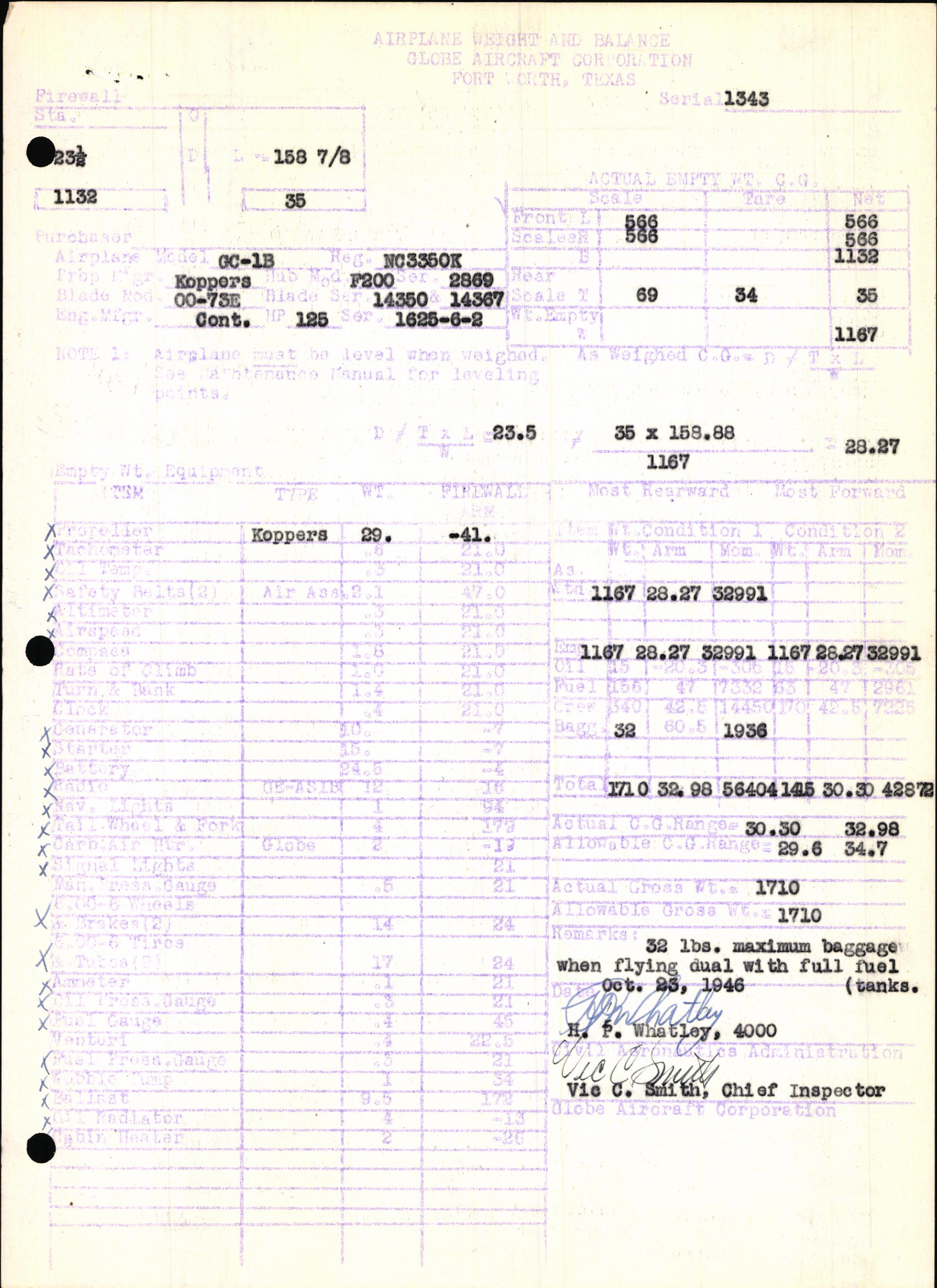 Sample page 7 from AirCorps Library document: Technical Information for Serial Number 1343