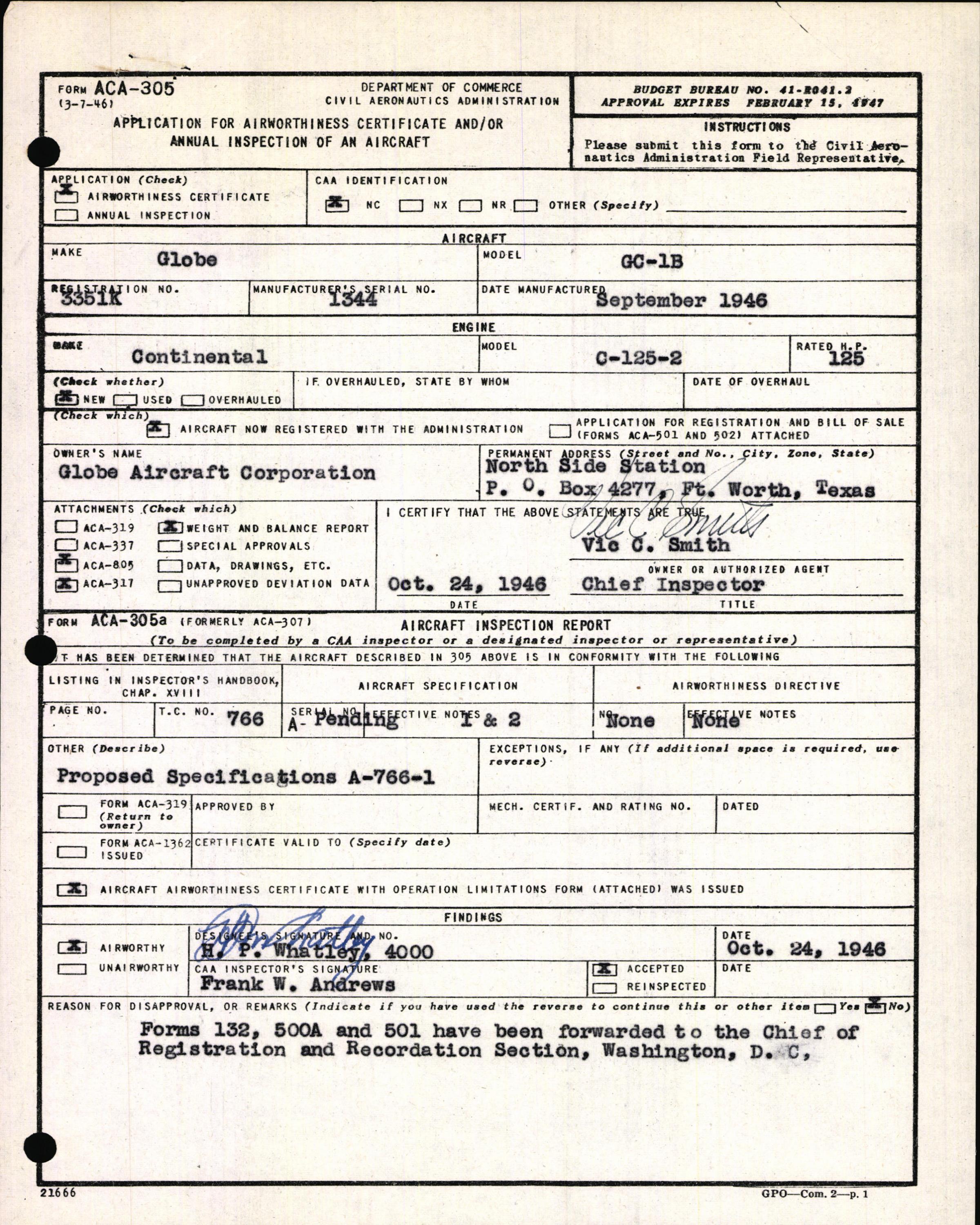 Sample page 3 from AirCorps Library document: Technical Information for Serial Number 1344