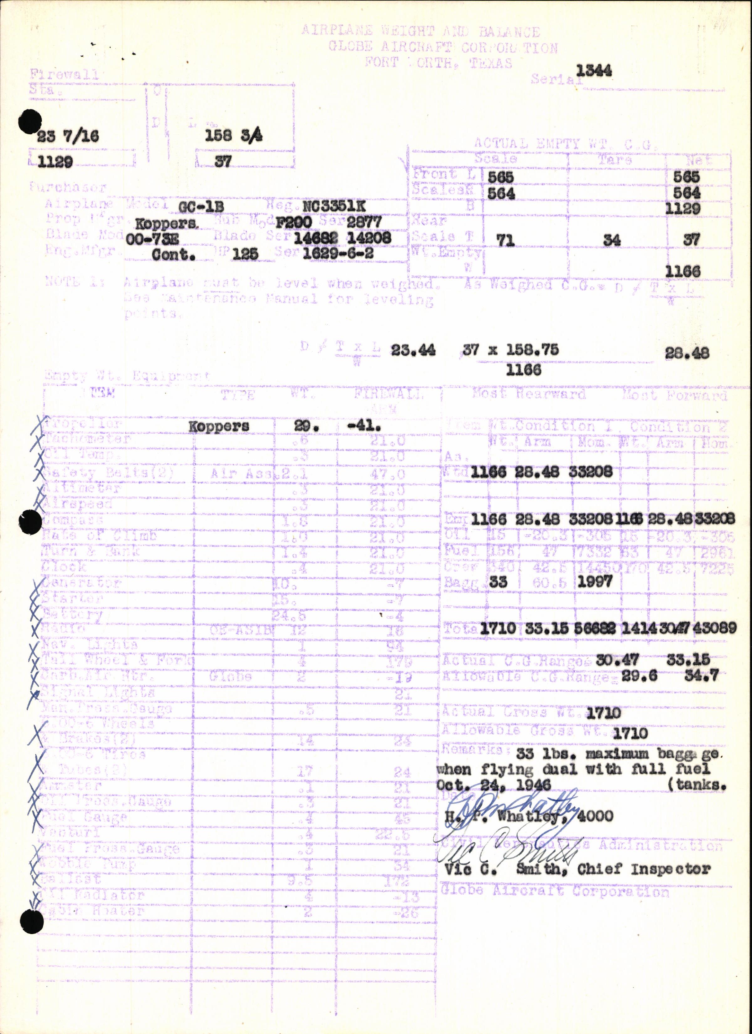 Sample page 7 from AirCorps Library document: Technical Information for Serial Number 1344