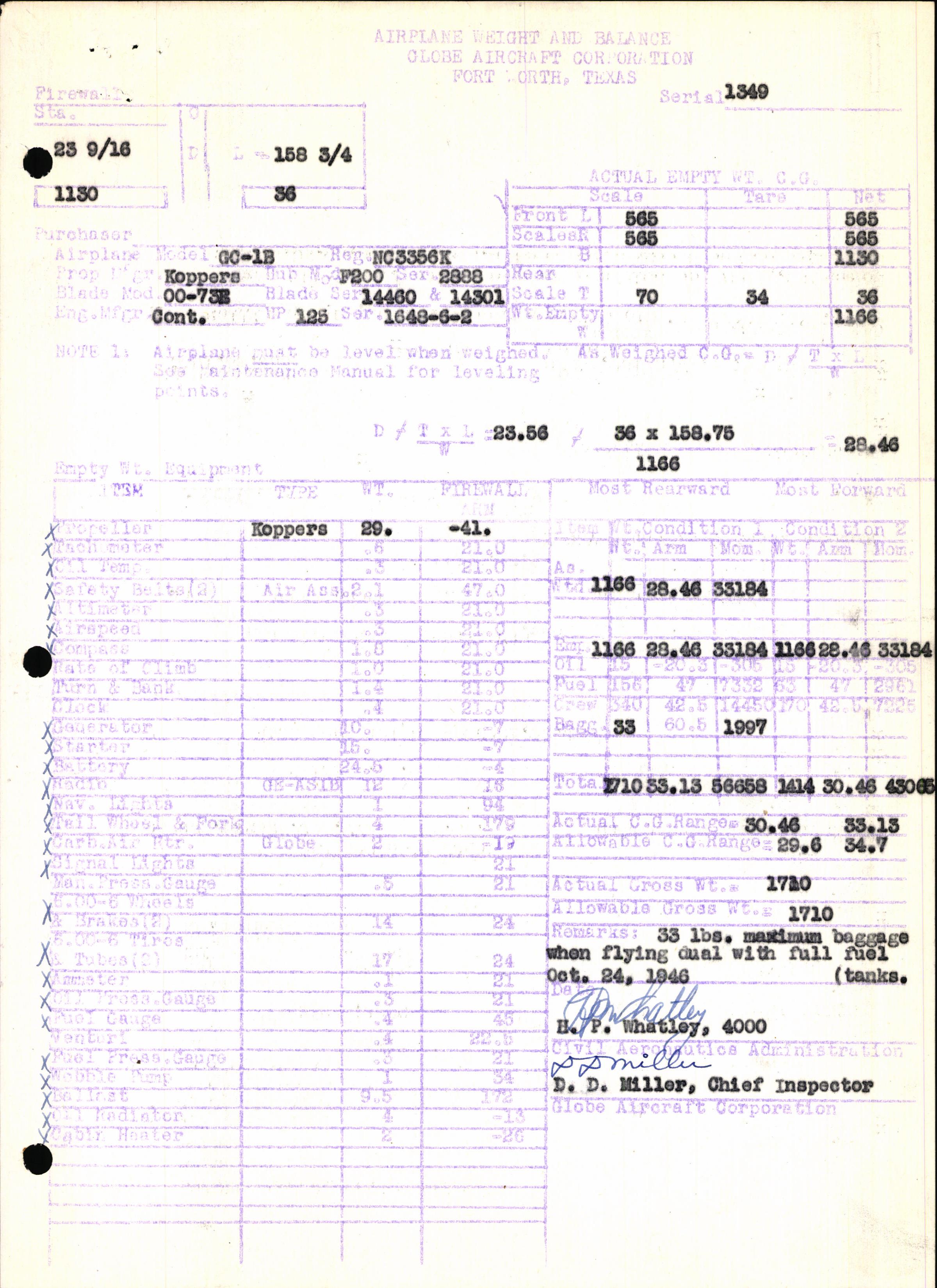 Sample page 7 from AirCorps Library document: Technical Information for Serial Number 1349