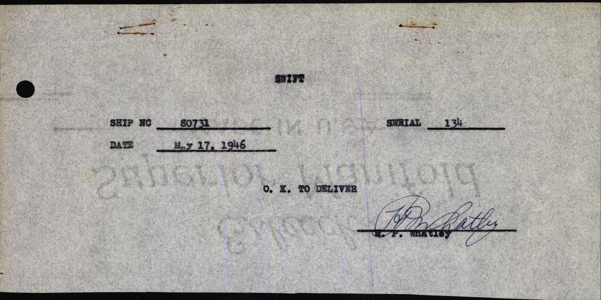 Sample page 3 from AirCorps Library document: Technical Information for Serial Number 134