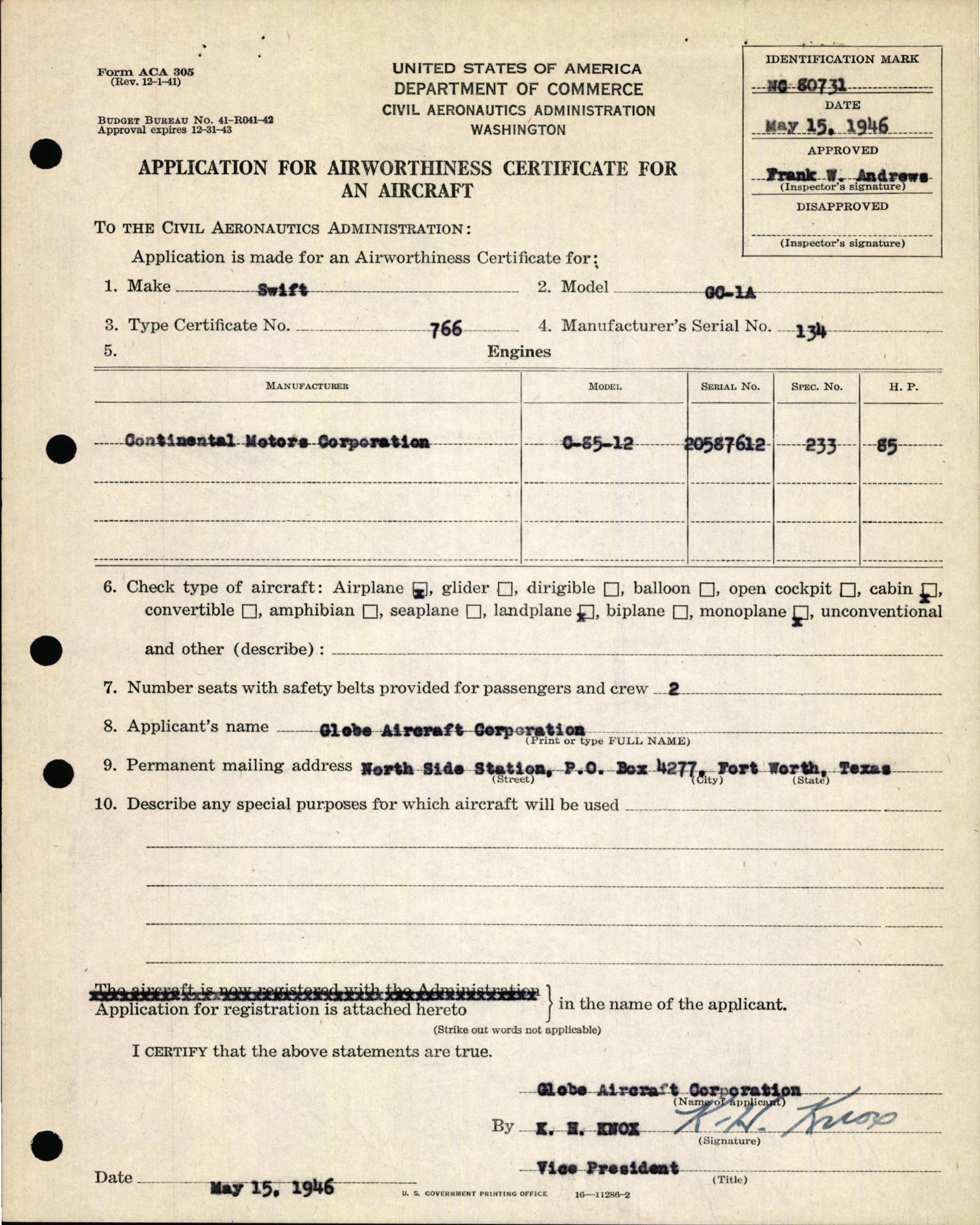 Sample page 7 from AirCorps Library document: Technical Information for Serial Number 134