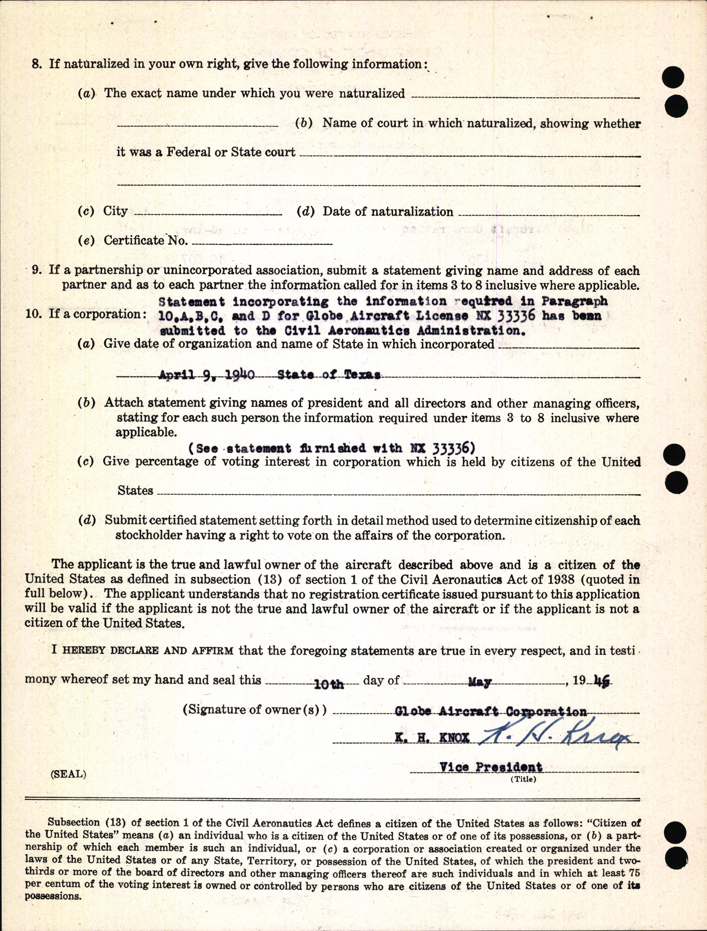 Sample page 6 from AirCorps Library document: Technical Information for Serial Number 135