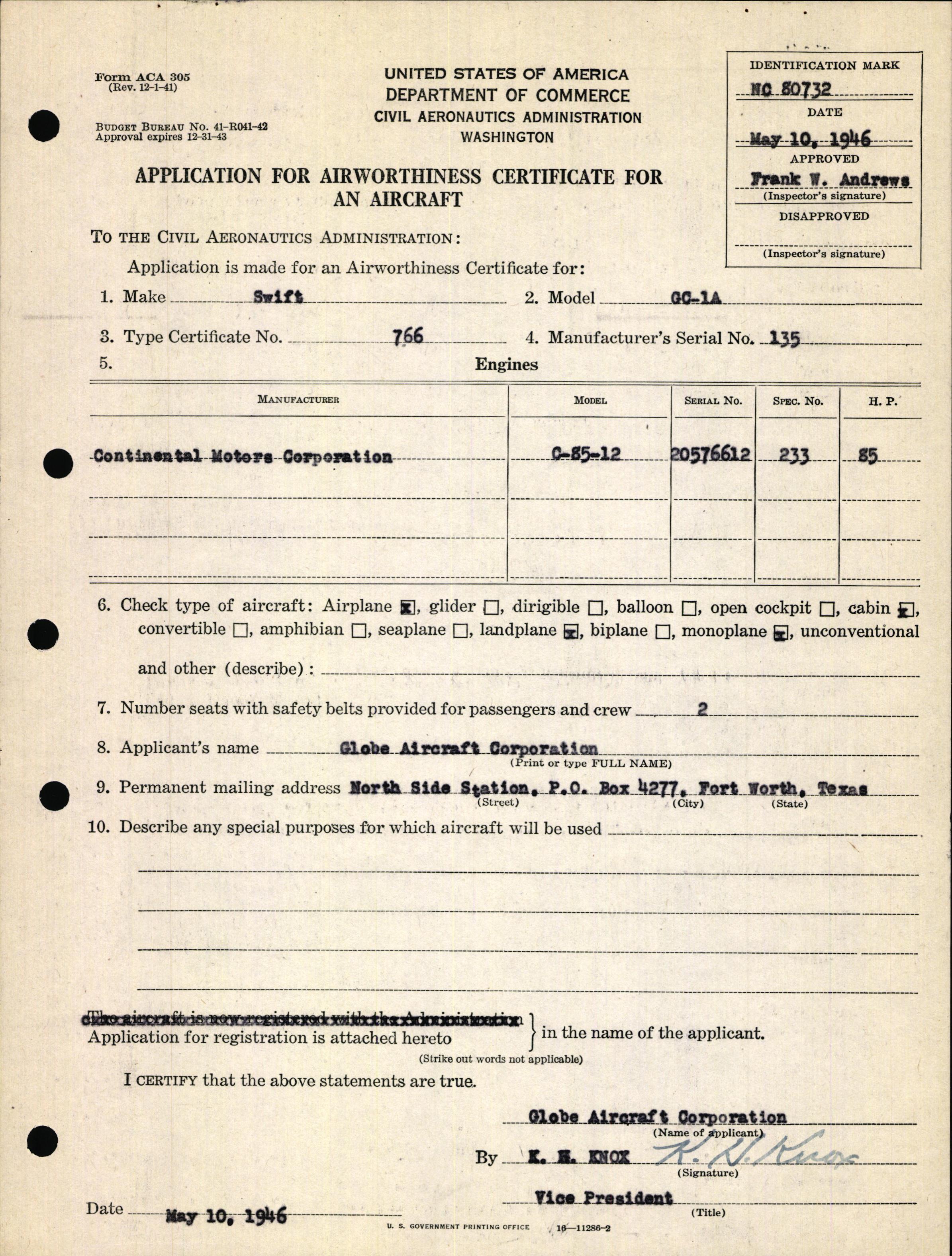 Sample page 7 from AirCorps Library document: Technical Information for Serial Number 135