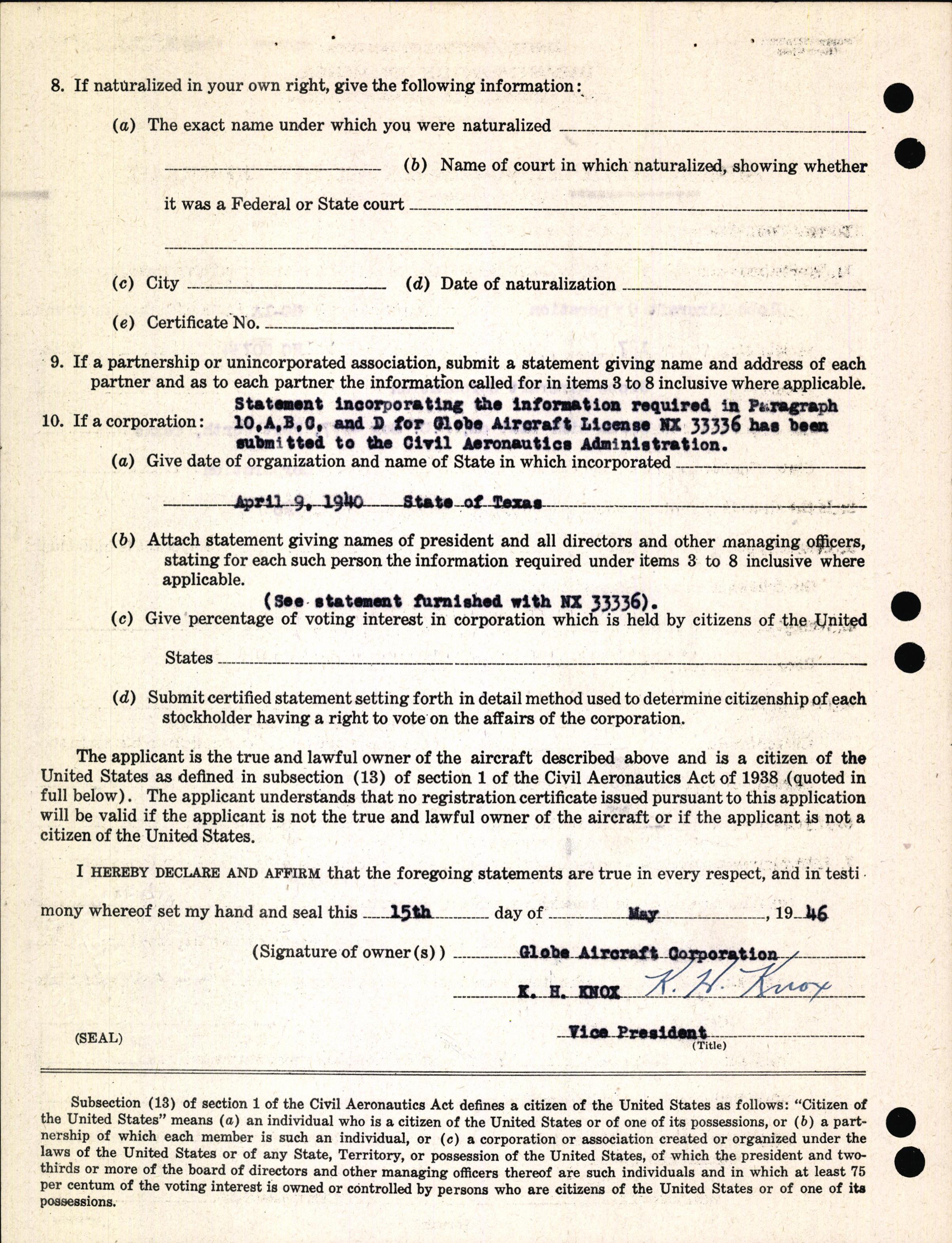 Sample page 6 from AirCorps Library document: Technical Information for Serial Number 137