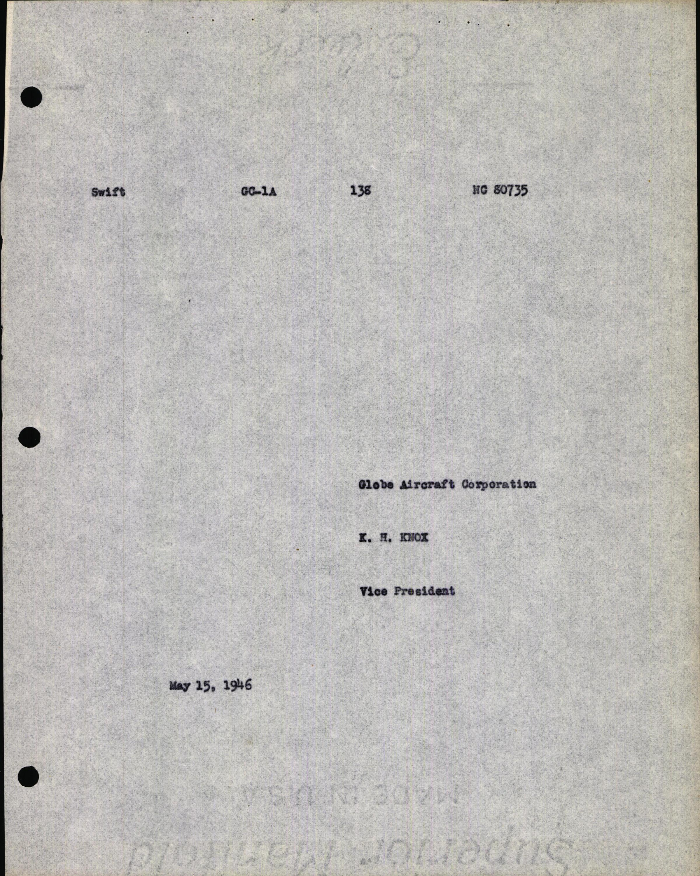 Sample page 5 from AirCorps Library document: Technical Information for Serial Number 138