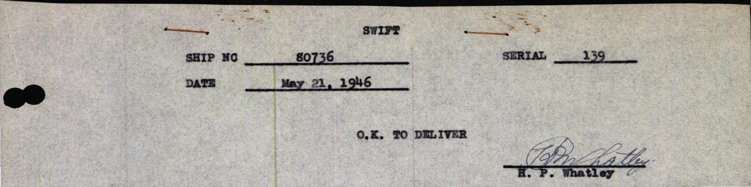 Sample page 3 from AirCorps Library document: Technical Information for Serial Number 139