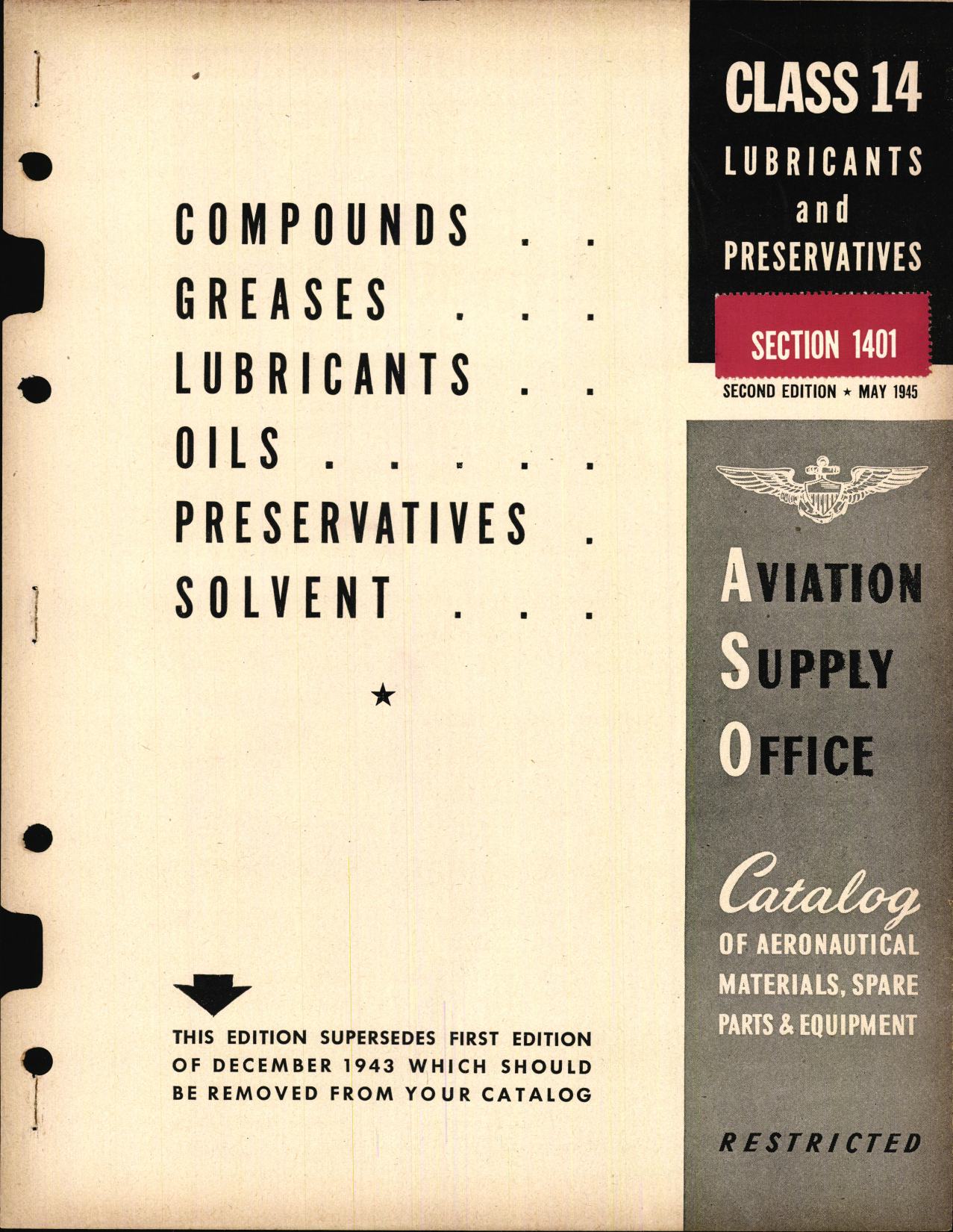 Sample page 1 from AirCorps Library document: Compounds, Greases, Lubricants, Oils, Preservatives, Solvent