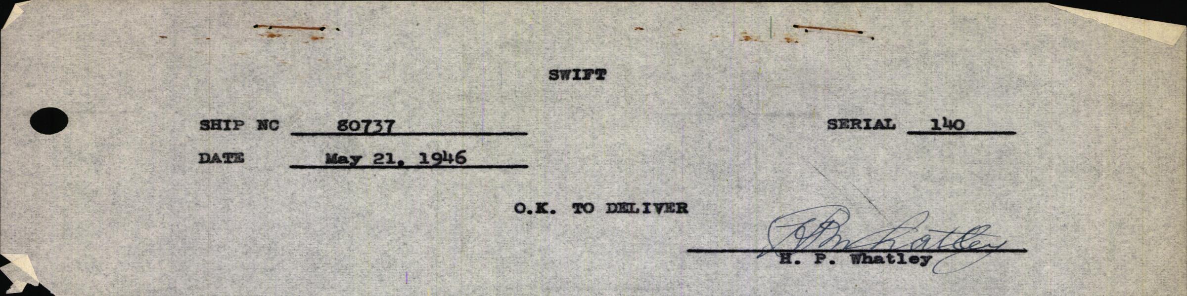 Sample page 3 from AirCorps Library document: Technical Information for Serial Number 140