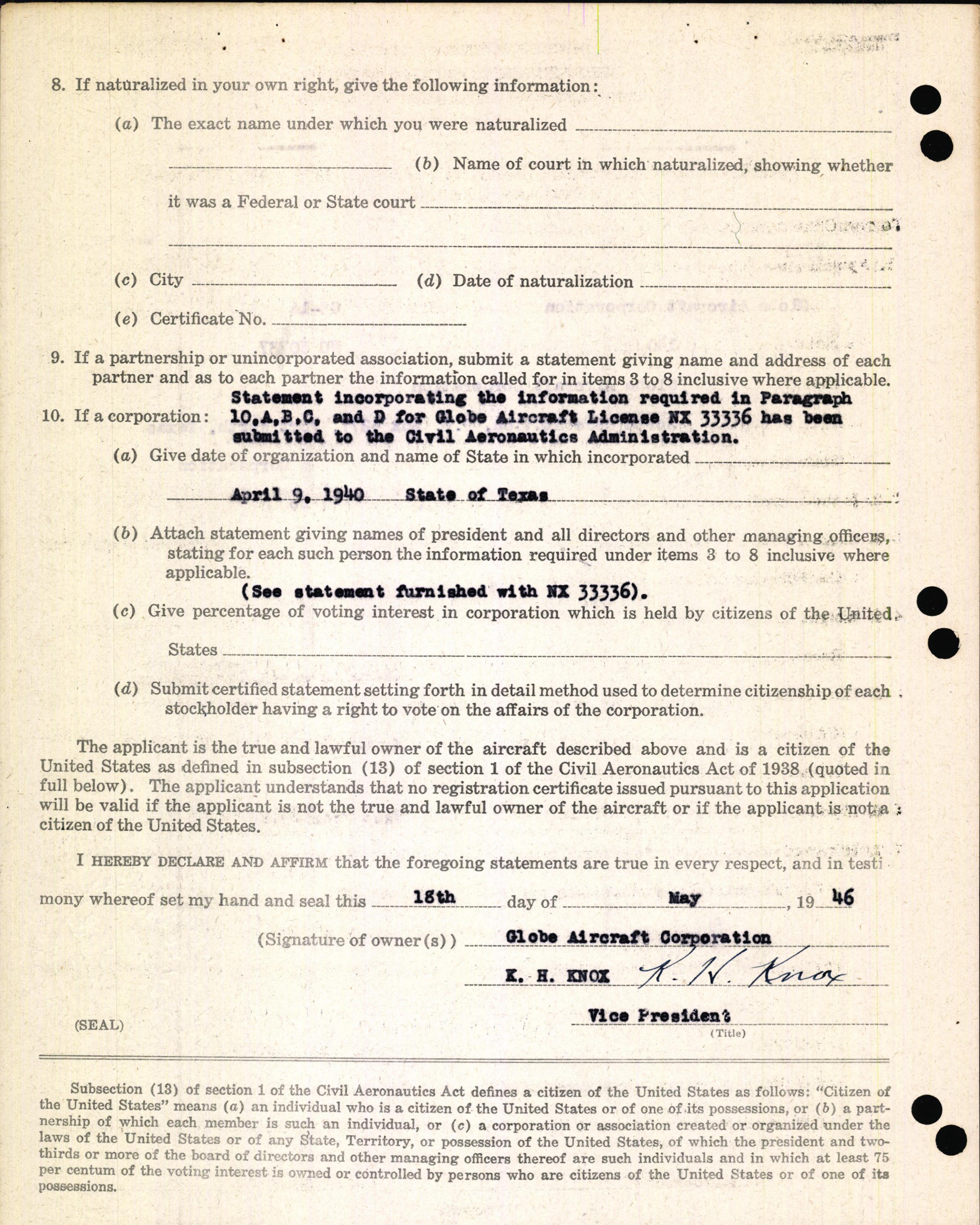 Sample page 6 from AirCorps Library document: Technical Information for Serial Number 140