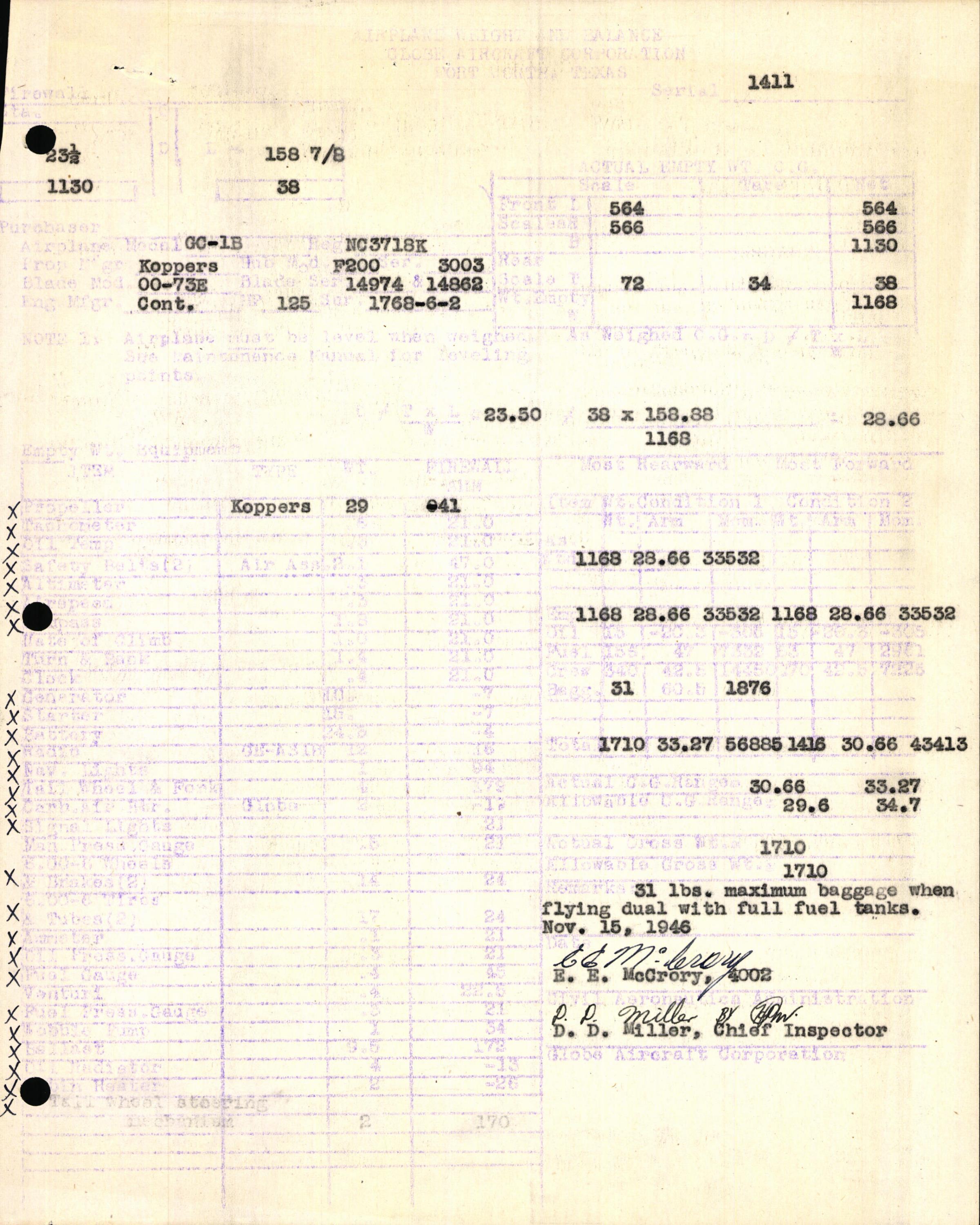 Sample page 7 from AirCorps Library document: Technical Information for Serial Number 1411