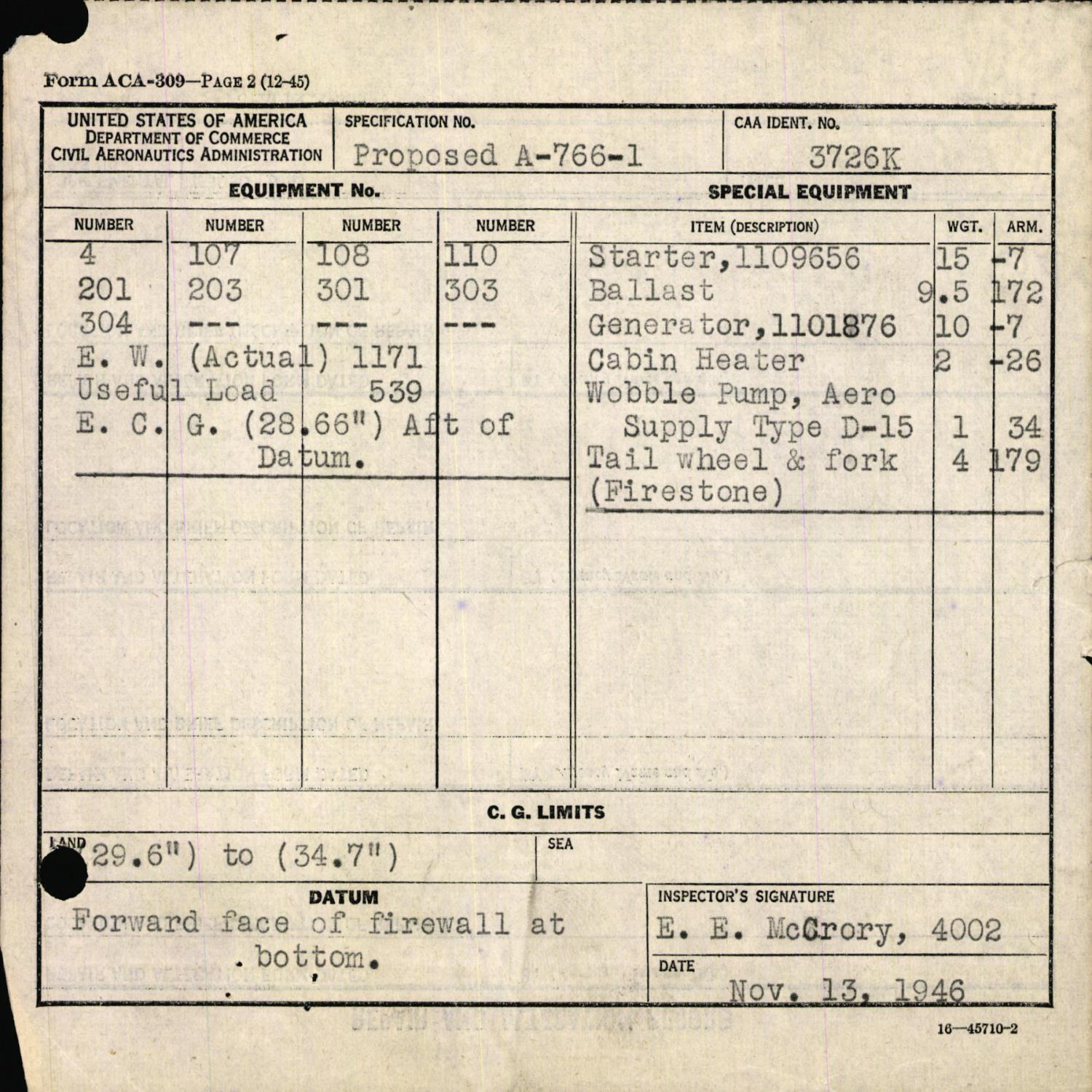 Sample page 5 from AirCorps Library document: Technical Information for Serial Number 1419