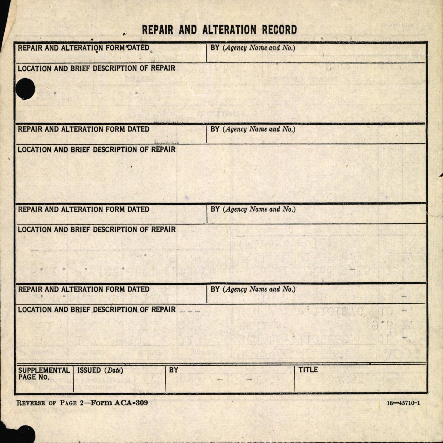 Sample page 6 from AirCorps Library document: Technical Information for Serial Number 1419