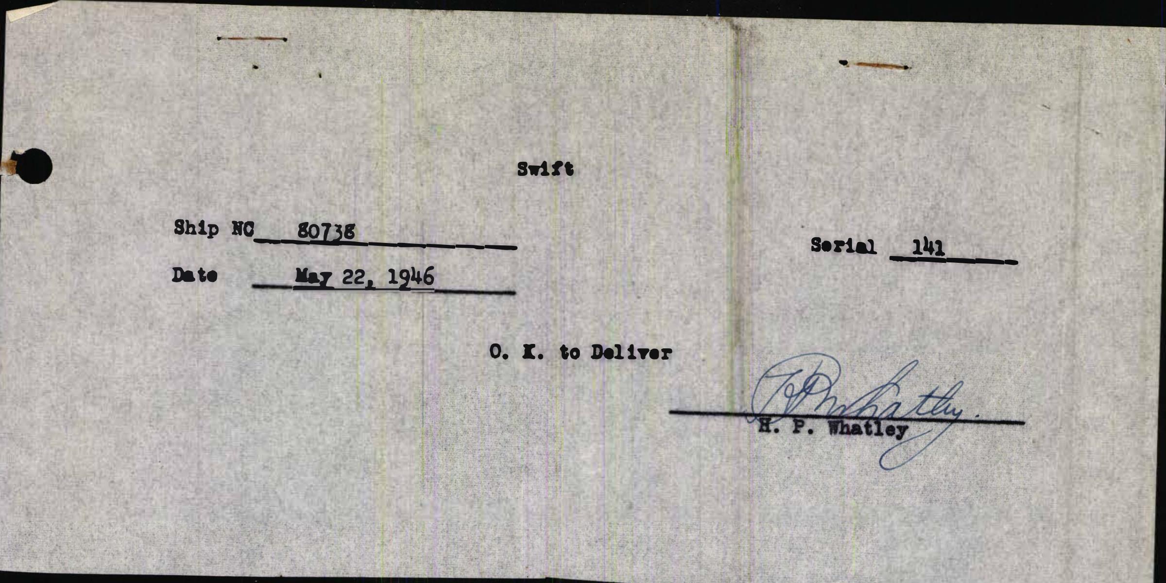 Sample page 3 from AirCorps Library document: Technical Information for Serial Number 141