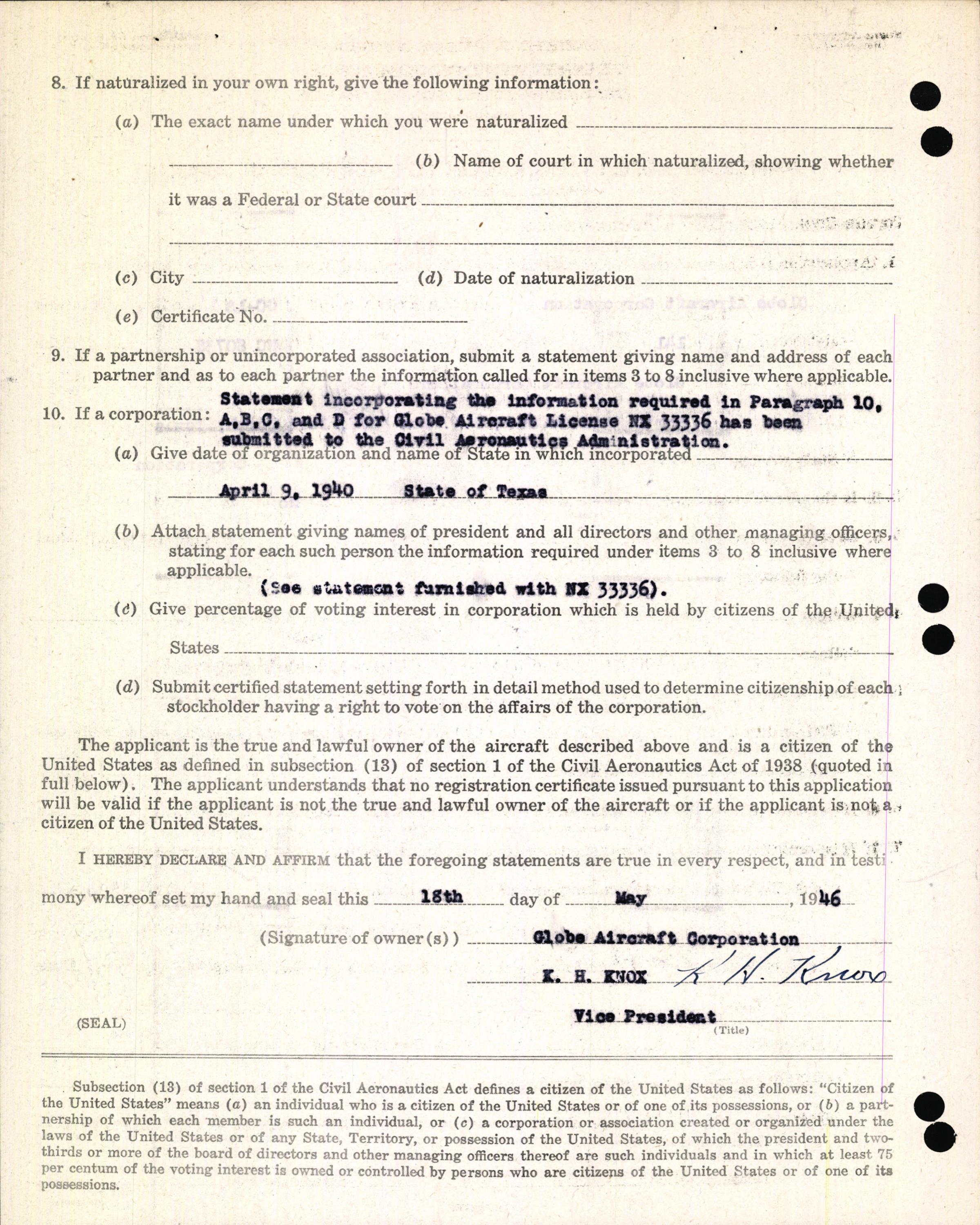 Sample page 6 from AirCorps Library document: Technical Information for Serial Number 141