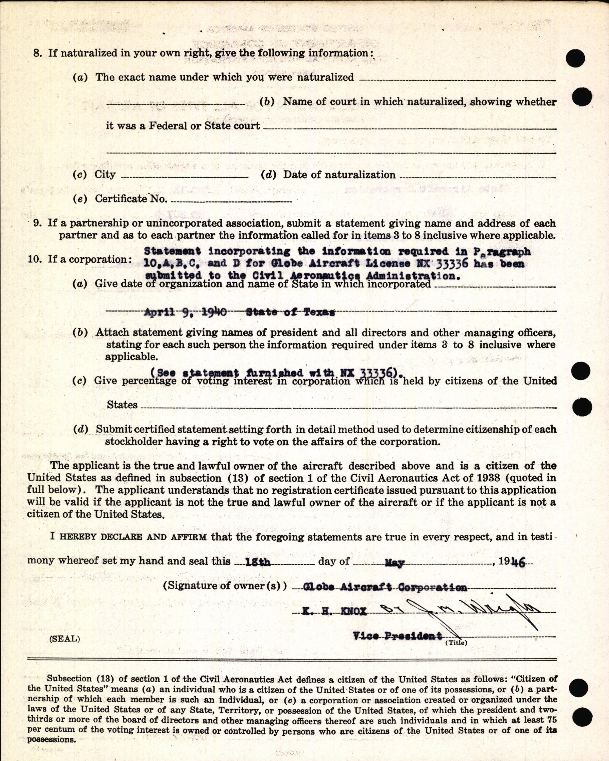 Sample page 6 from AirCorps Library document: Technical Information for Serial Number 142