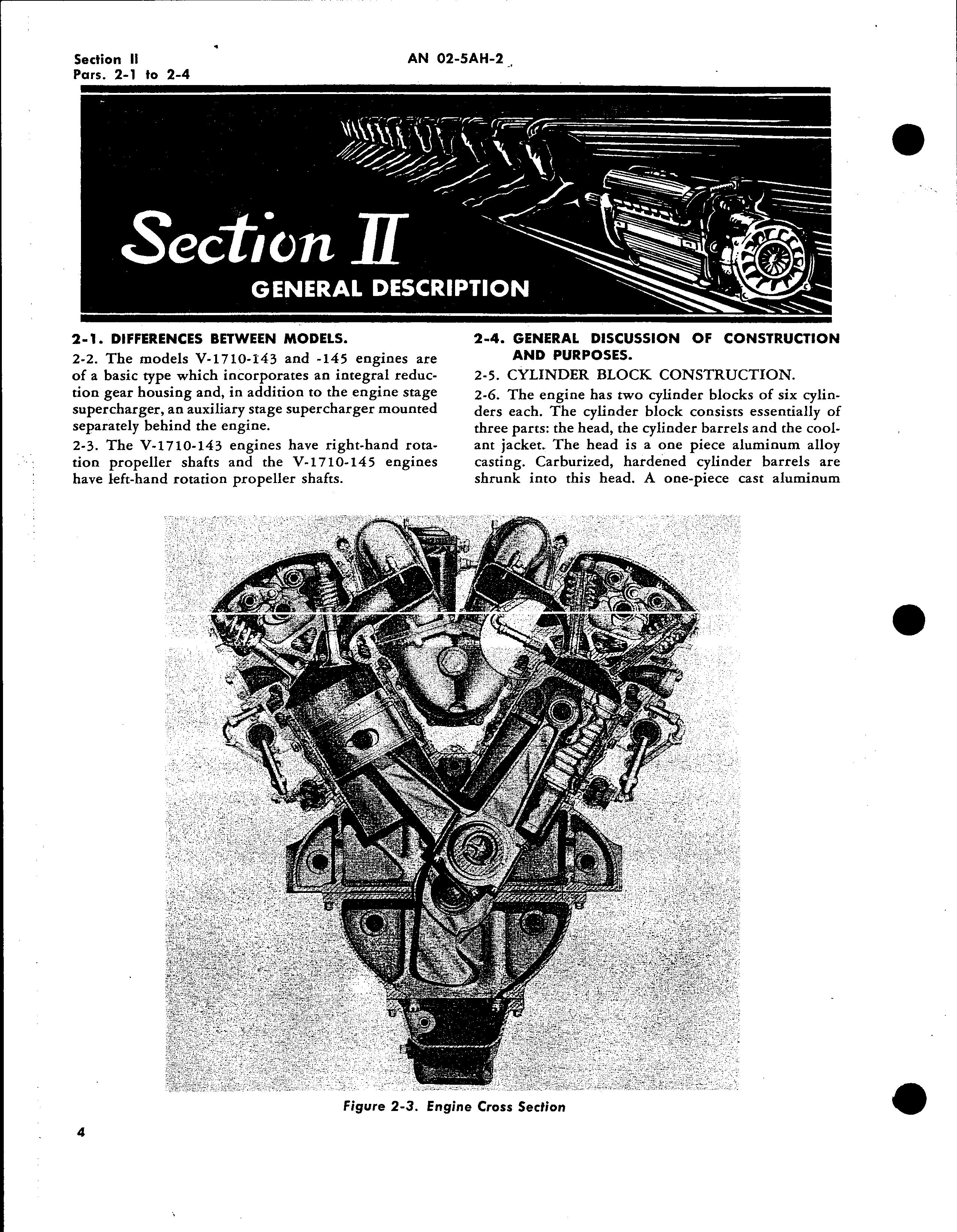 Sample page 8 from AirCorps Library document: Service Instructions for Models V-1710-143 and -145 Aircraft Engines