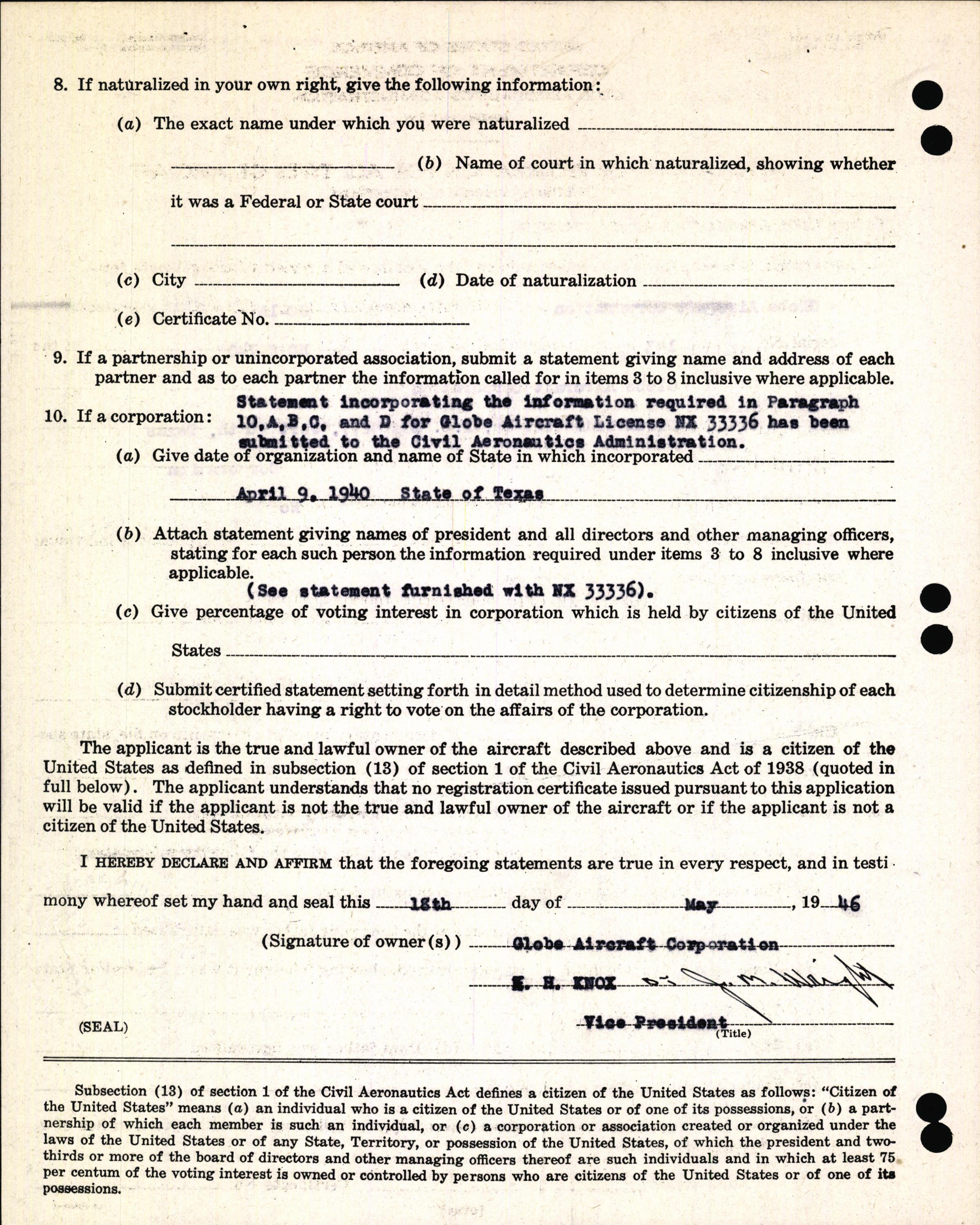 Sample page 6 from AirCorps Library document: Technical Information for Serial Number 143