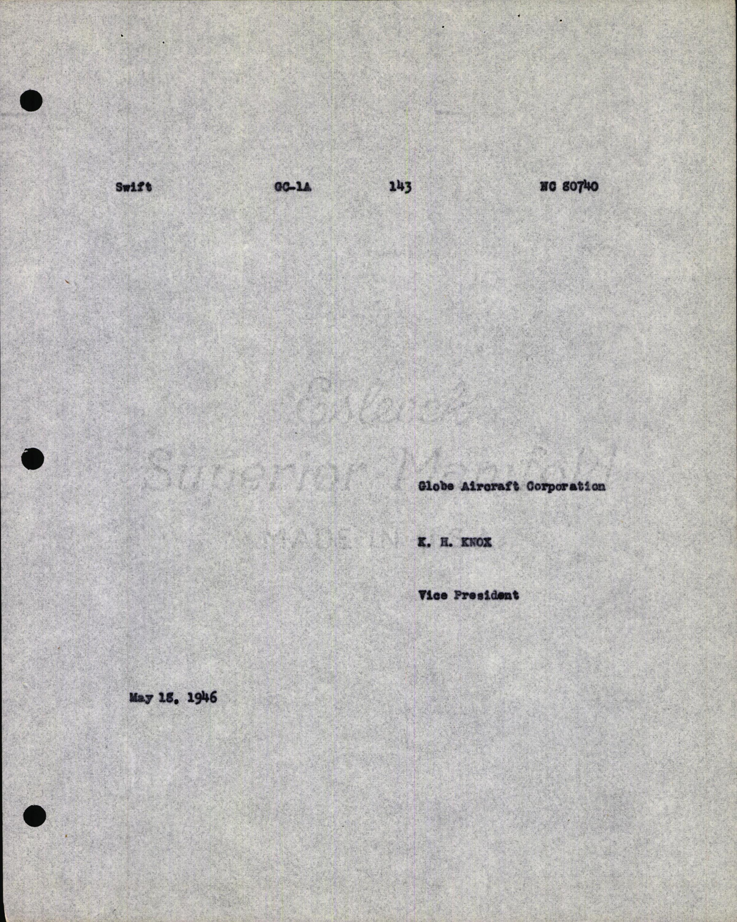Sample page 7 from AirCorps Library document: Technical Information for Serial Number 143