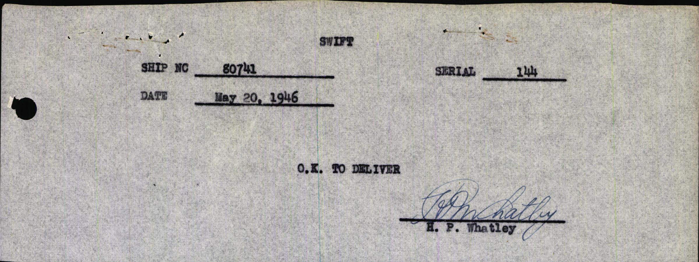 Sample page 3 from AirCorps Library document: Technical Information for Serial Number 144