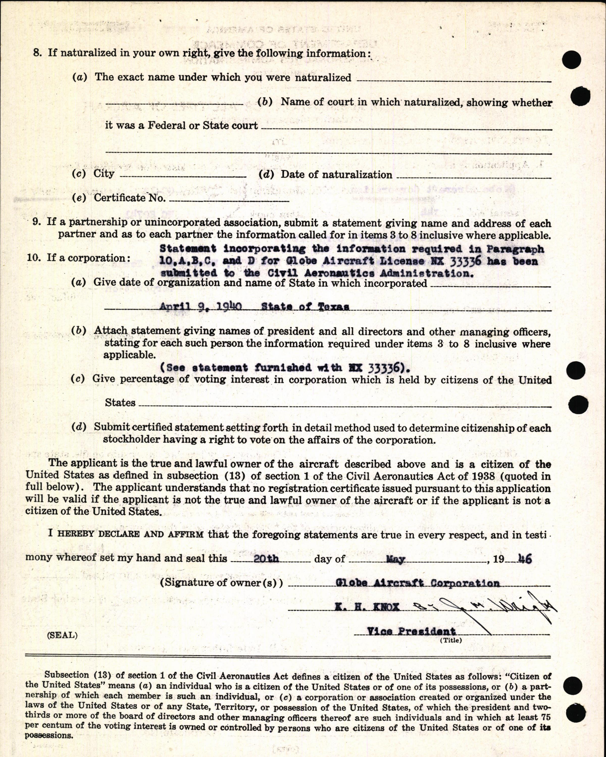 Sample page 6 from AirCorps Library document: Technical Information for Serial Number 144