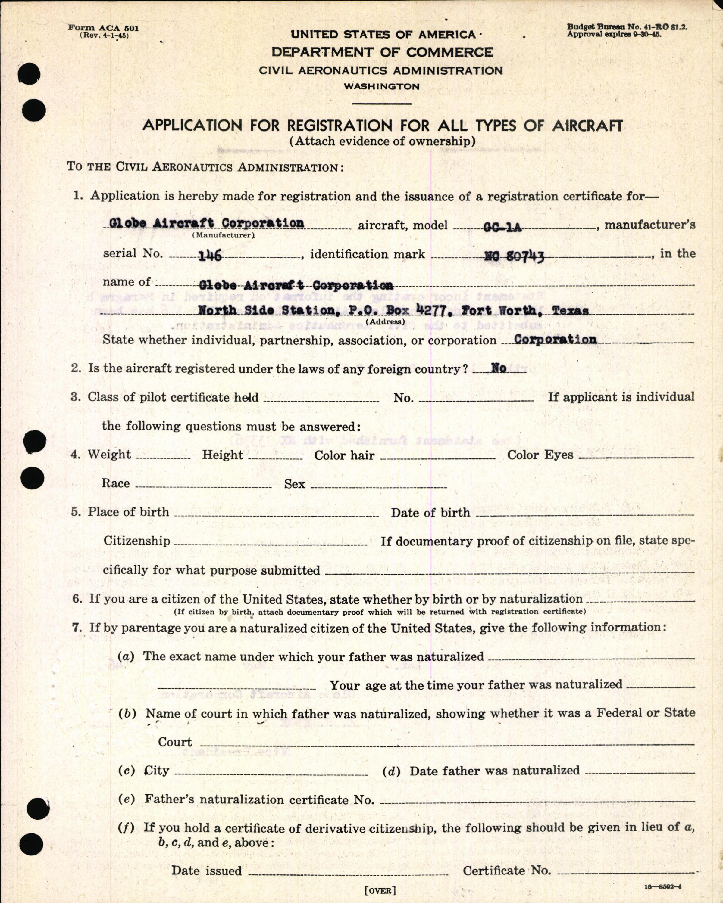 Sample page 7 from AirCorps Library document: Technical Information for Serial Number 146