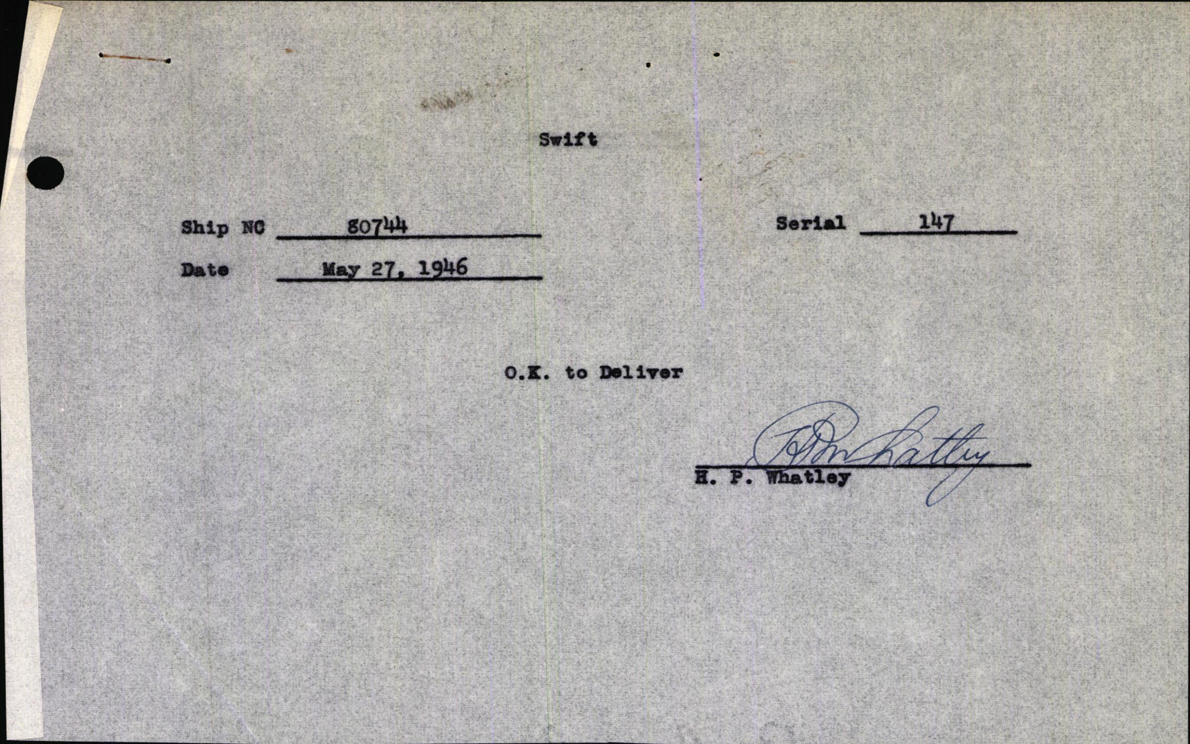 Sample page 3 from AirCorps Library document: Technical Information for Serial Number 147