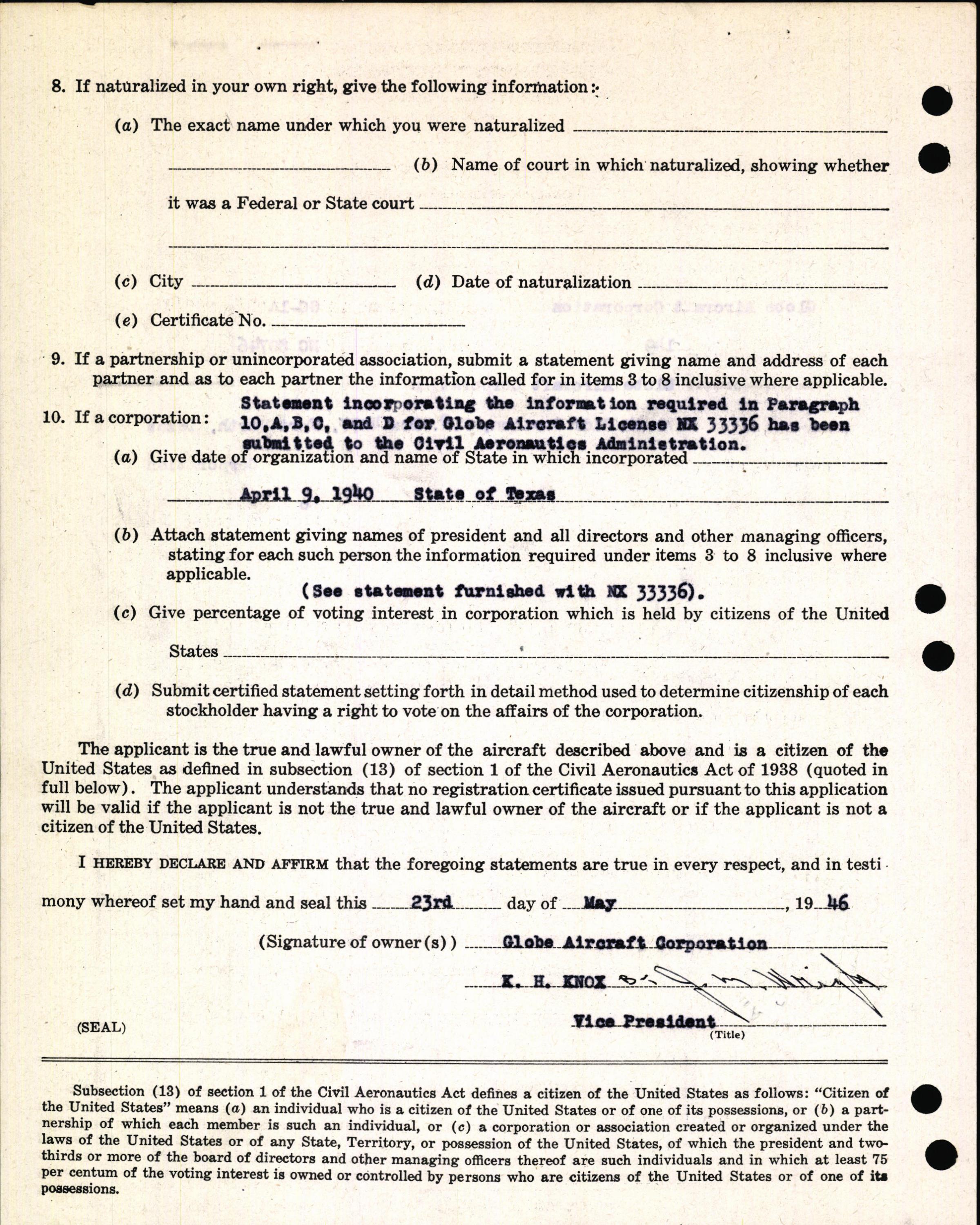 Sample page 6 from AirCorps Library document: Technical Information for Serial Number 149