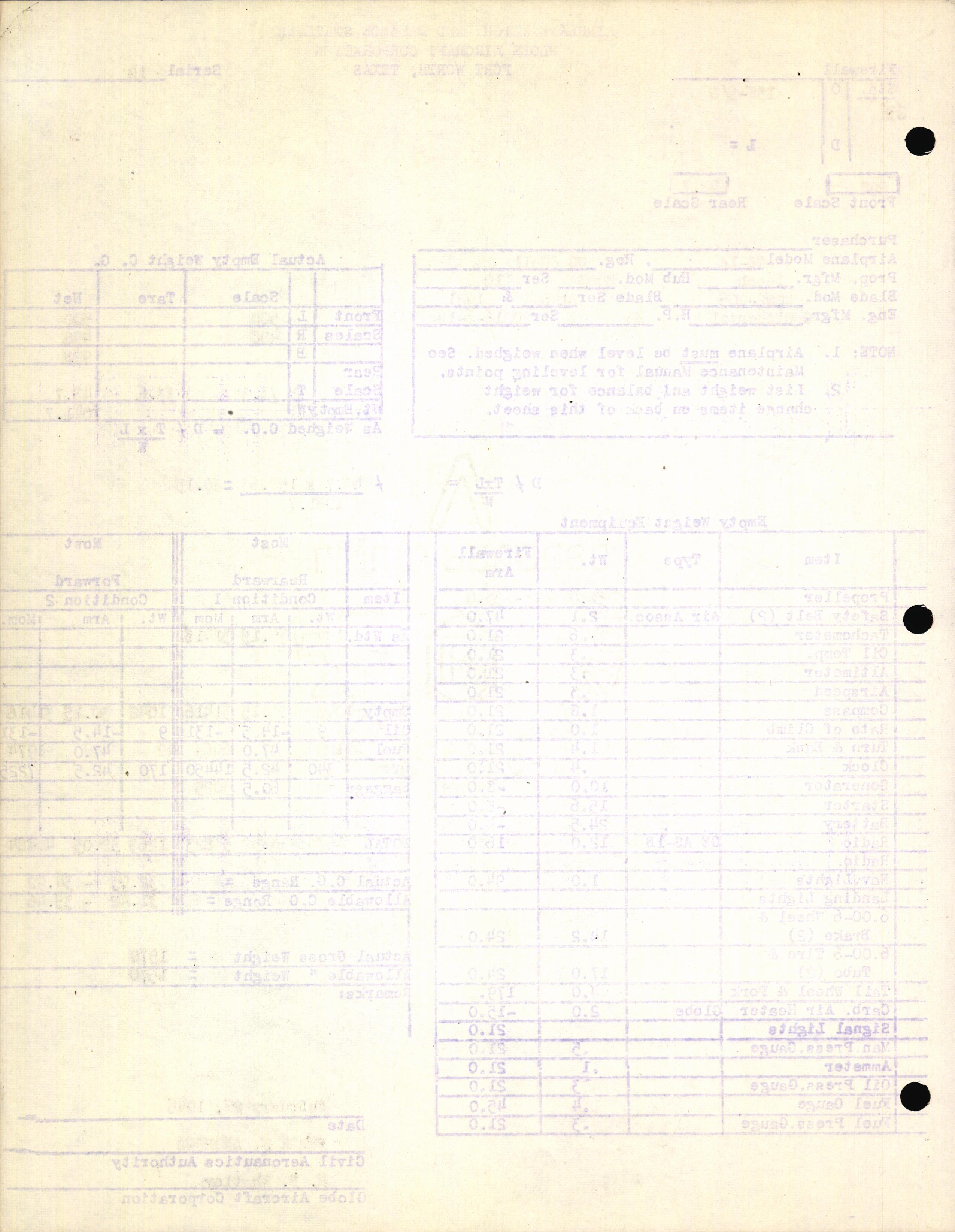 Sample page 8 from AirCorps Library document: Technical Information for Serial Number 14