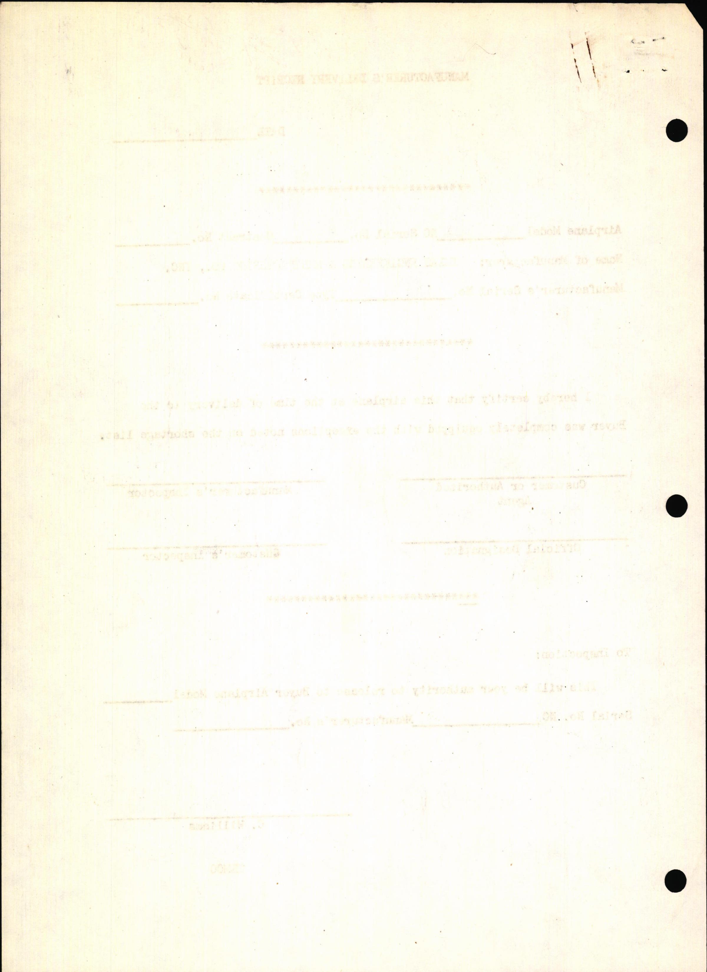 Sample page 4 from AirCorps Library document: Technical Information for Serial Number 1501
