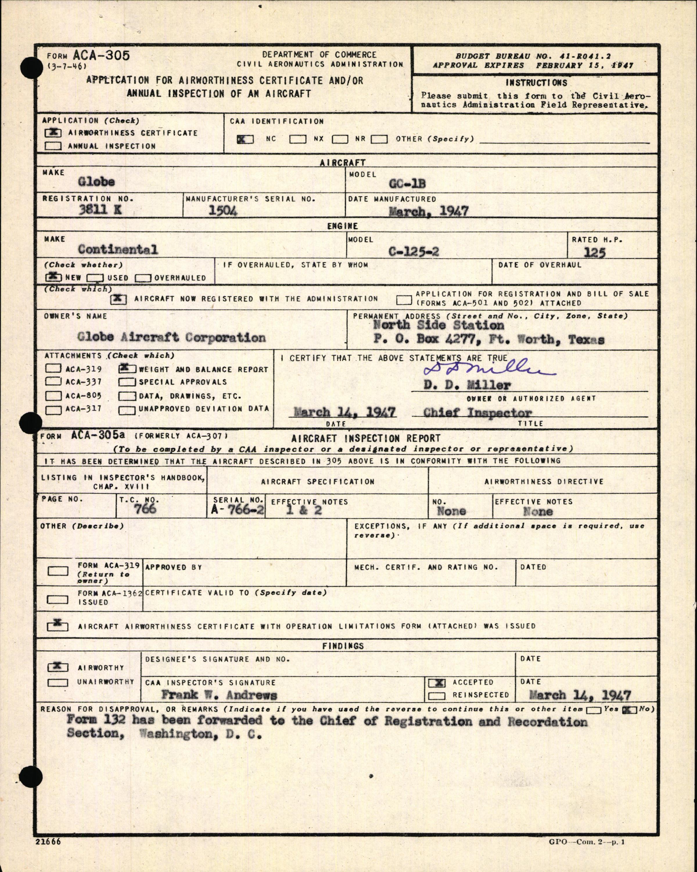 Sample page 7 from AirCorps Library document: Technical Information for Serial Number 1504