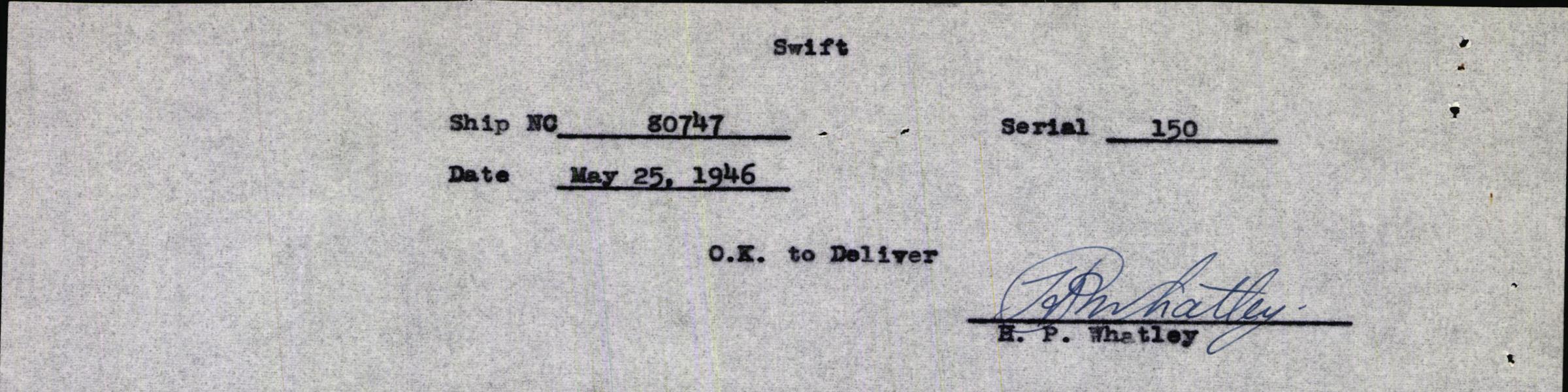 Sample page 3 from AirCorps Library document: Technical Information for Serial Number 150