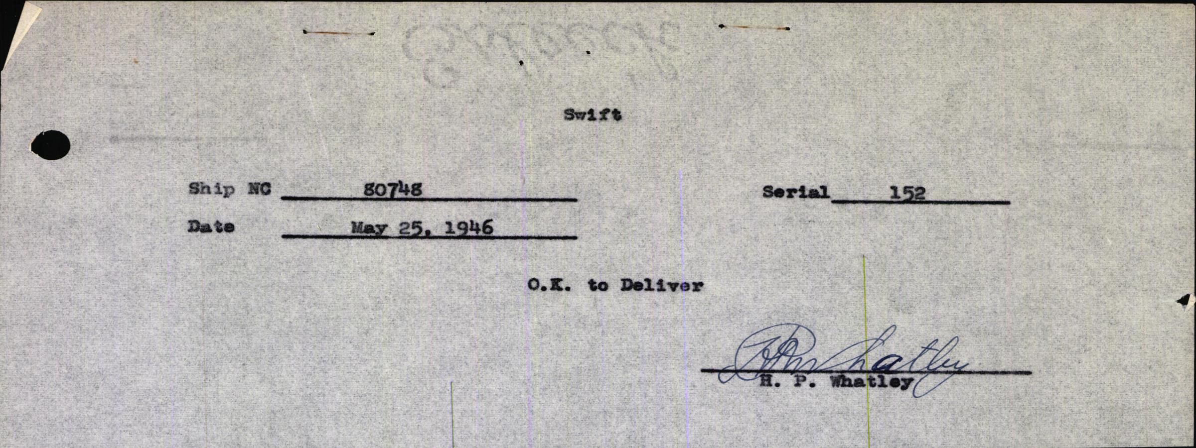 Sample page 3 from AirCorps Library document: Technical Information for Serial Number 152