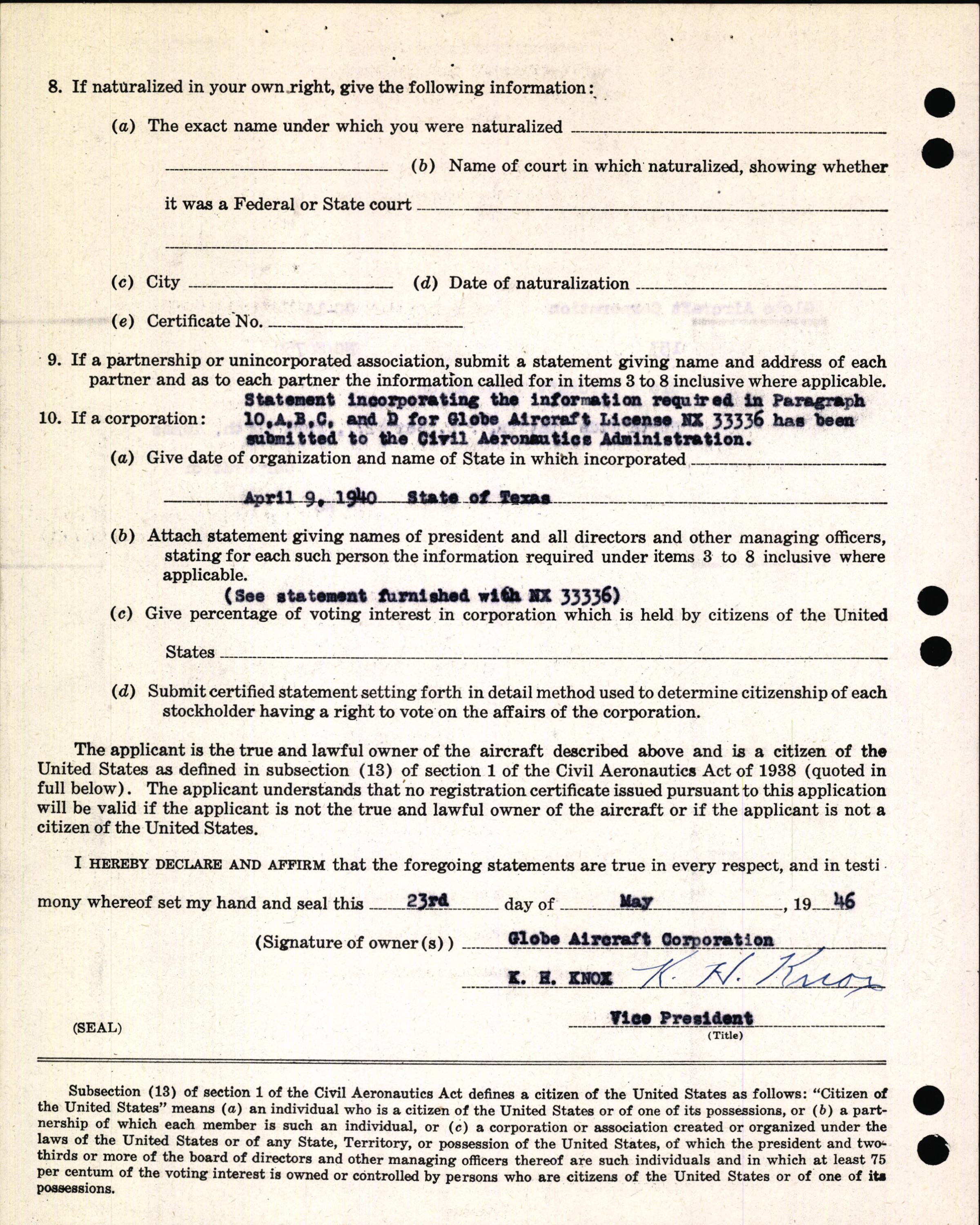 Sample page 6 from AirCorps Library document: Technical Information for Serial Number 153