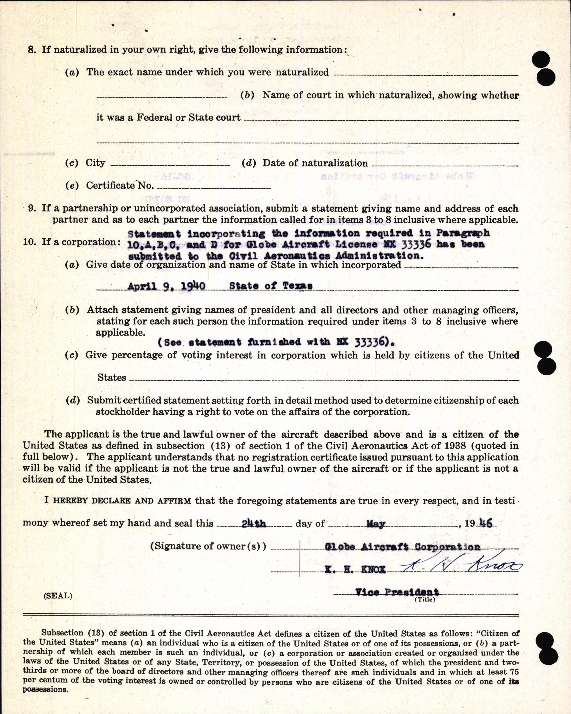 Sample page 6 from AirCorps Library document: Technical Information for Serial Number 154