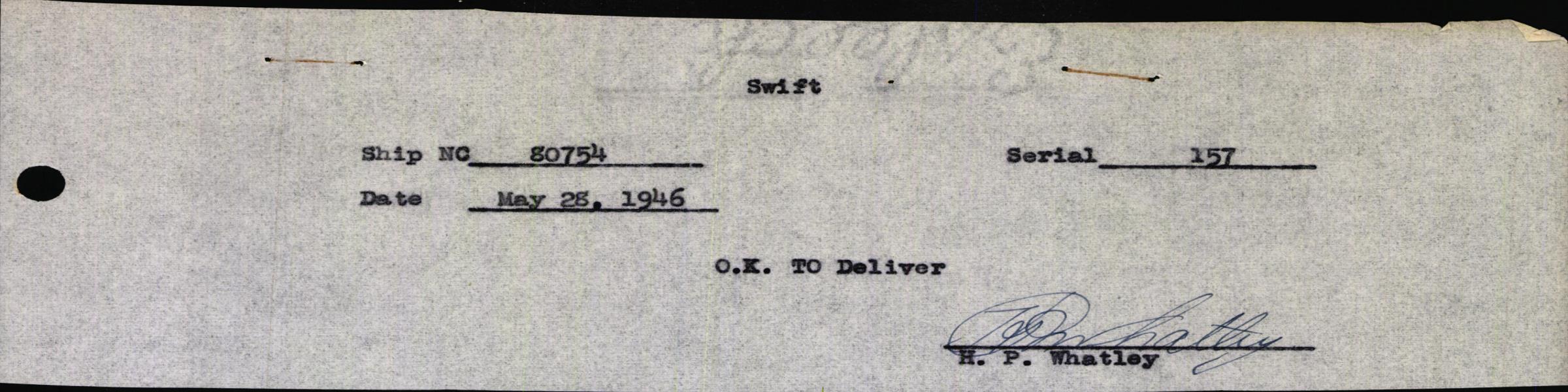 Sample page 3 from AirCorps Library document: Technical Information for Serial Number 157