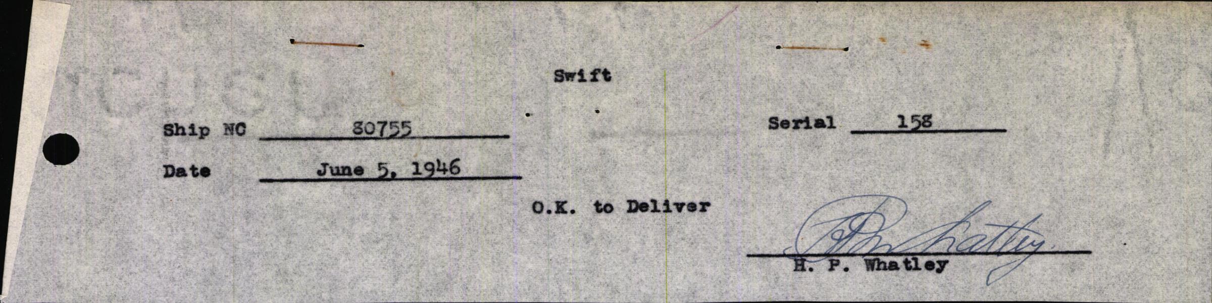 Sample page 3 from AirCorps Library document: Technical Information for Serial Number 158