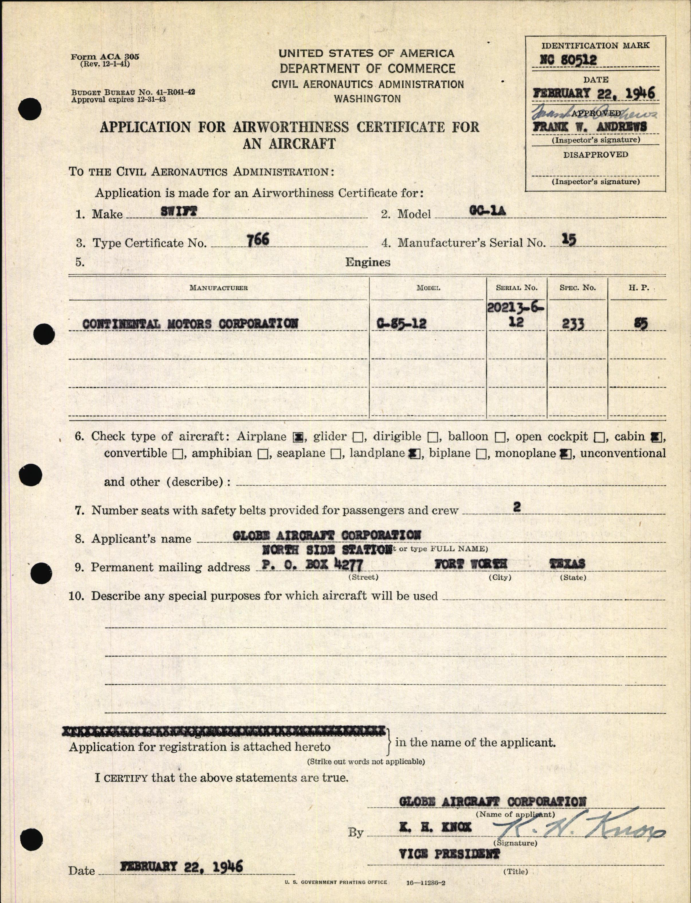 Sample page 7 from AirCorps Library document: Technical Information for Serial Number 15