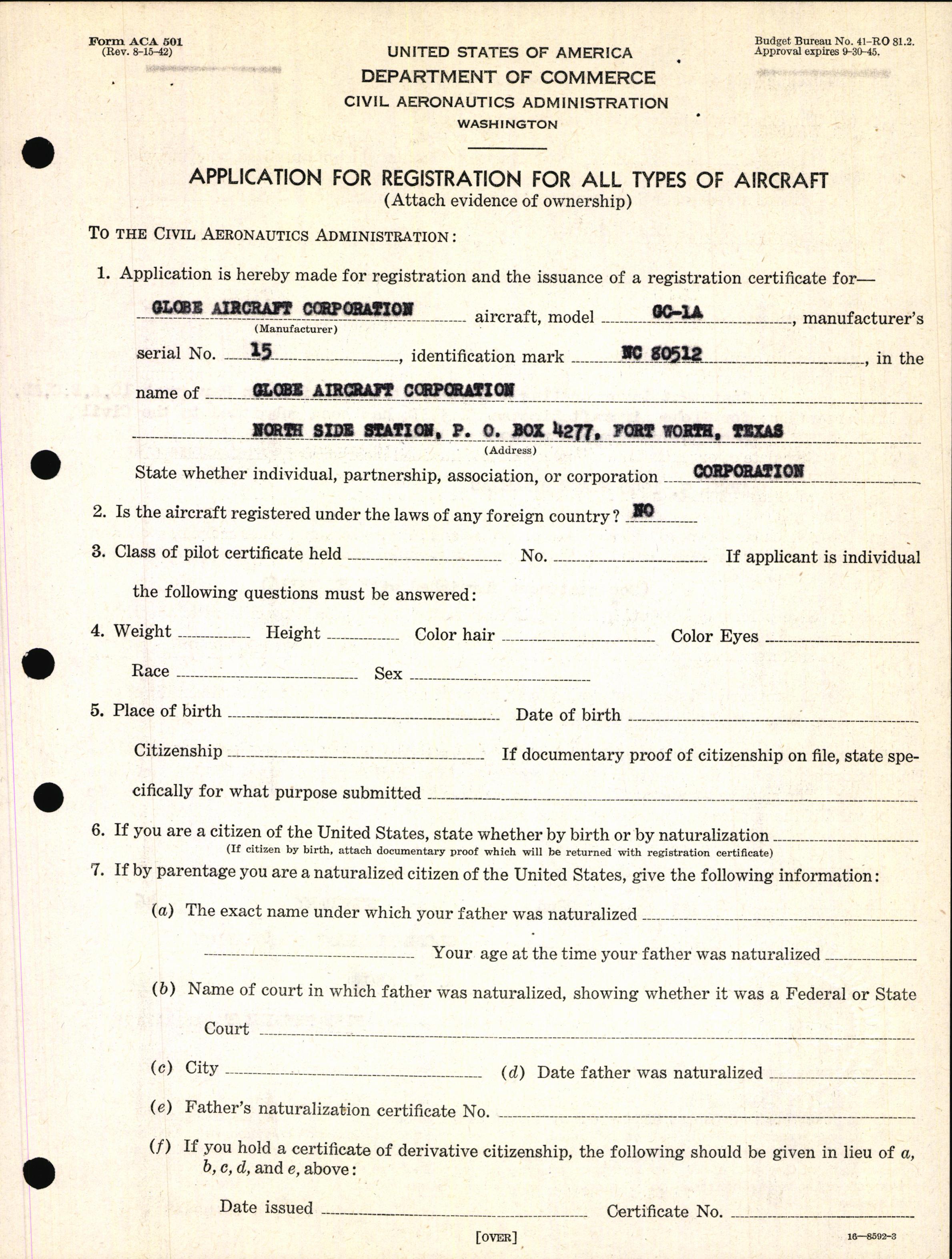 Sample page 9 from AirCorps Library document: Technical Information for Serial Number 15