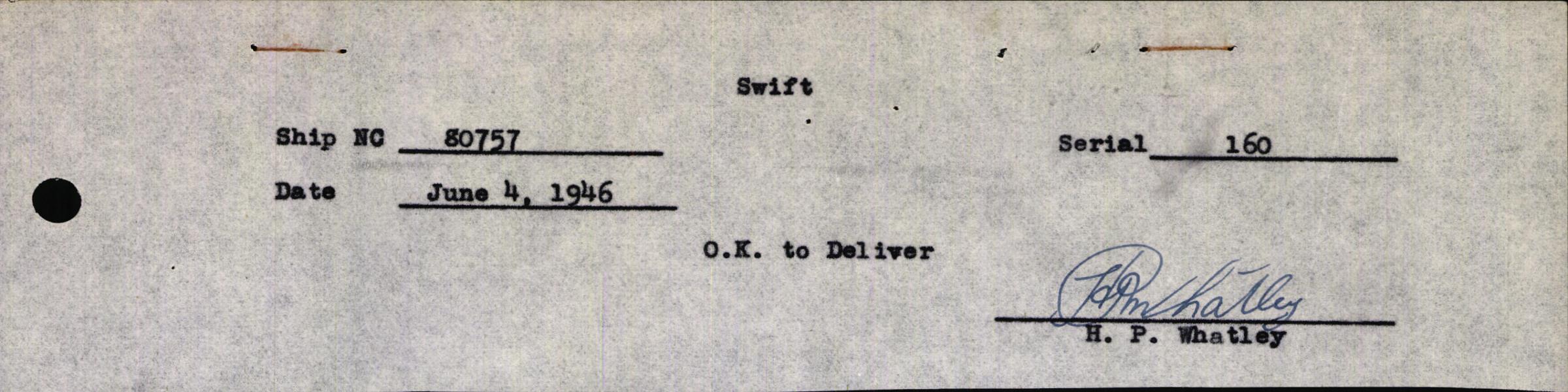 Sample page 3 from AirCorps Library document: Technical Information for Serial Number 160