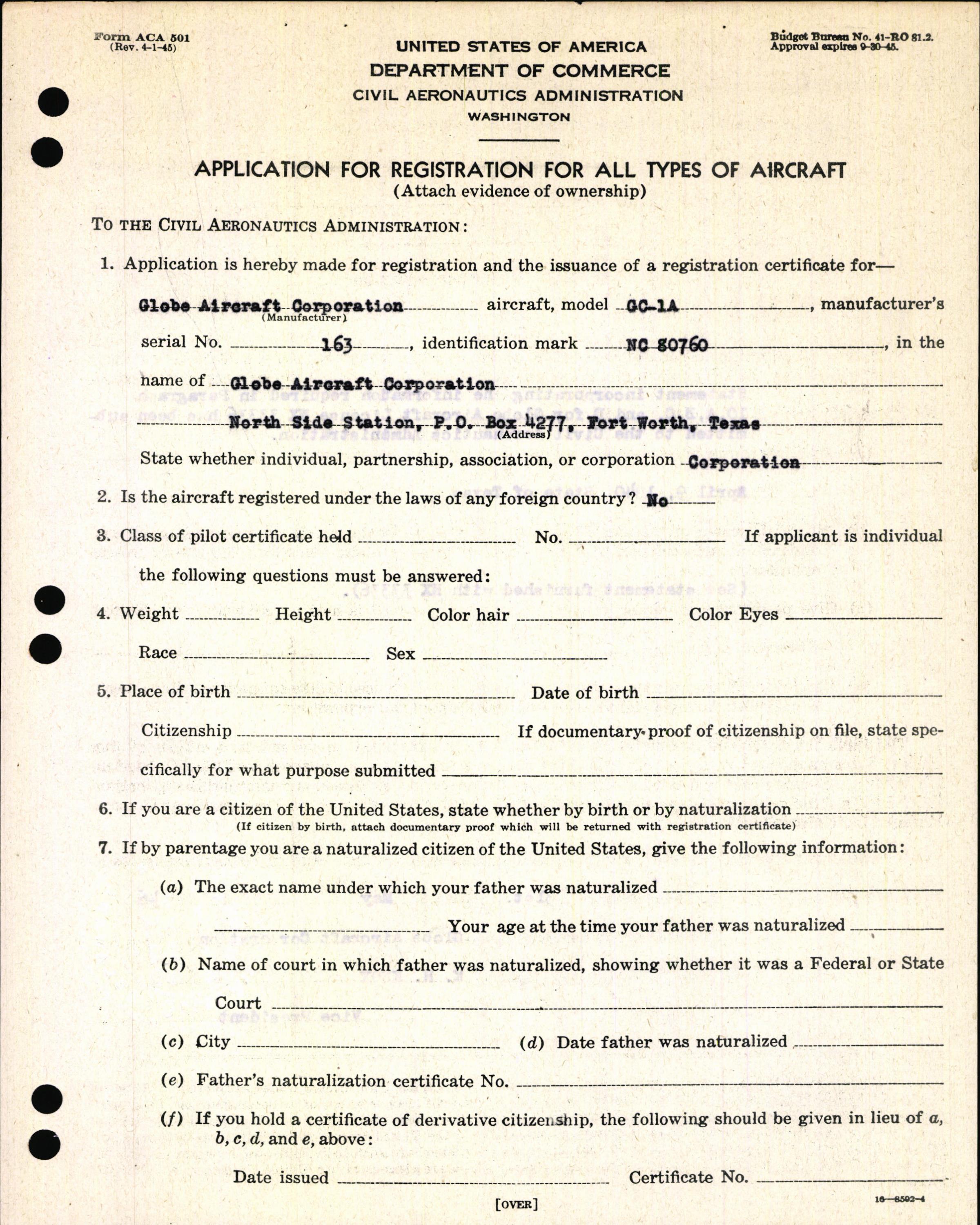 Sample page 7 from AirCorps Library document: Technical Information for Serial Number 163
