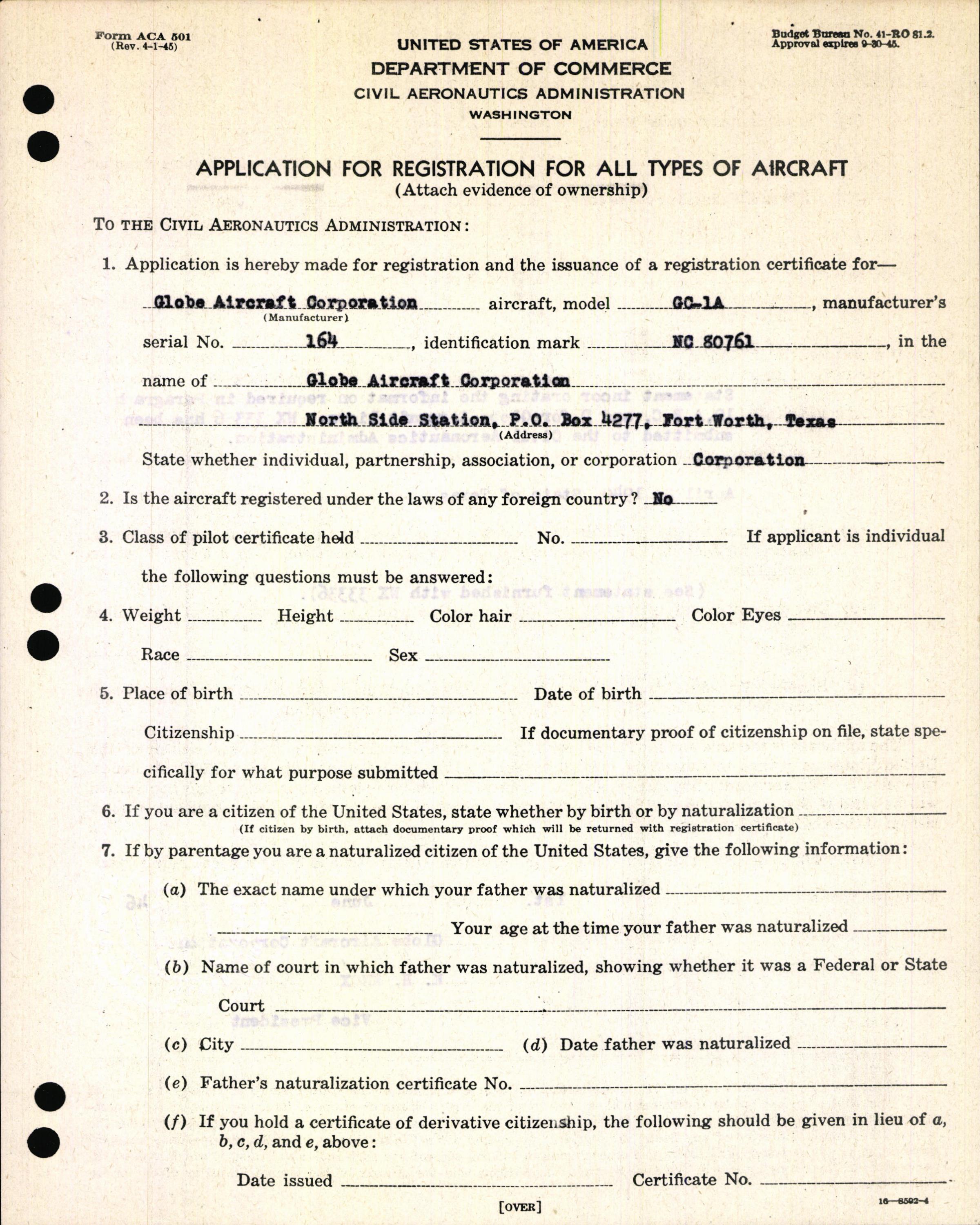 Sample page 7 from AirCorps Library document: Technical Information for Serial Number 164