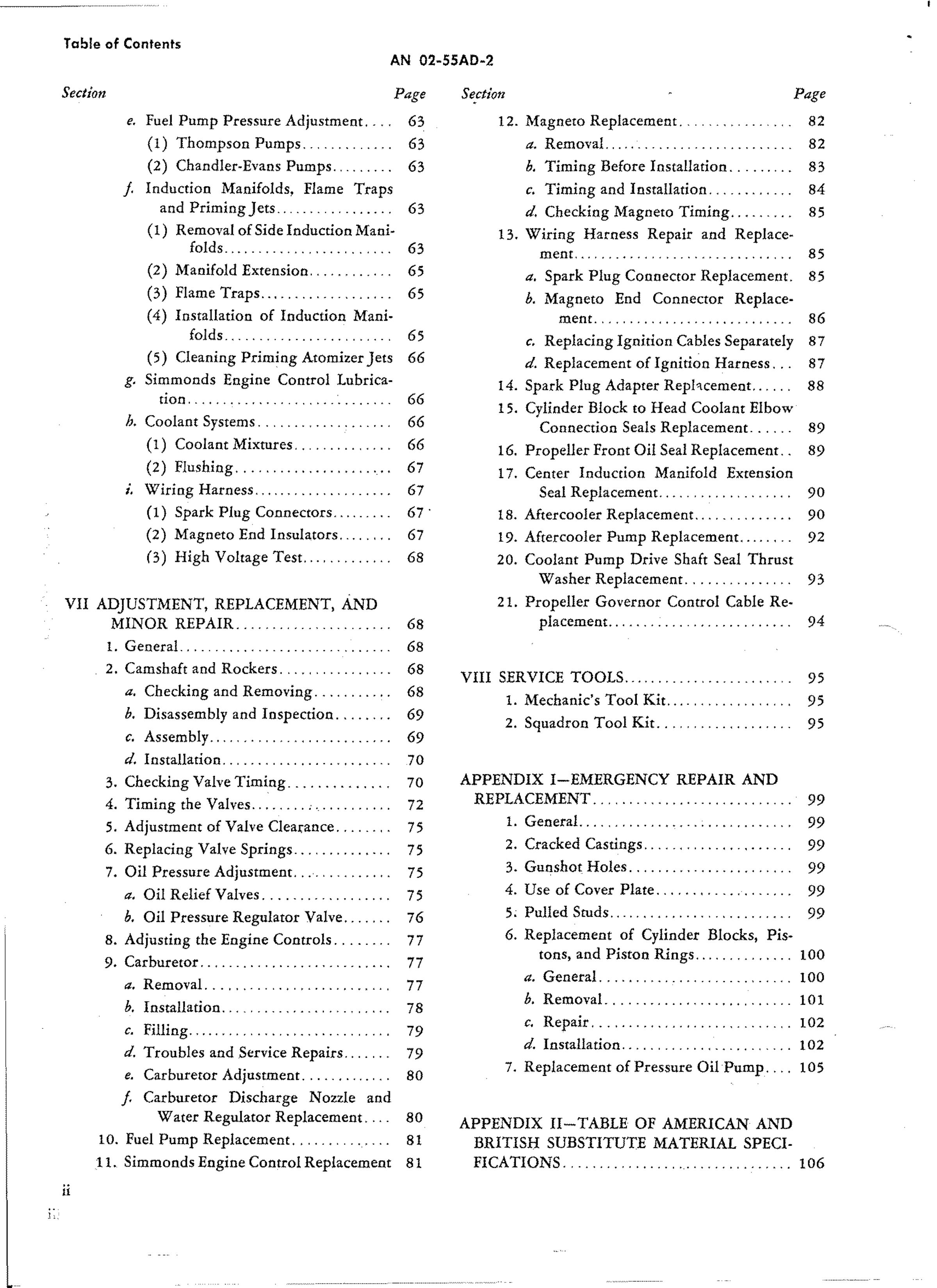 Sample page 4 from AirCorps Library document: Service Instructions for Model V-1650-9 Aircraft Engines