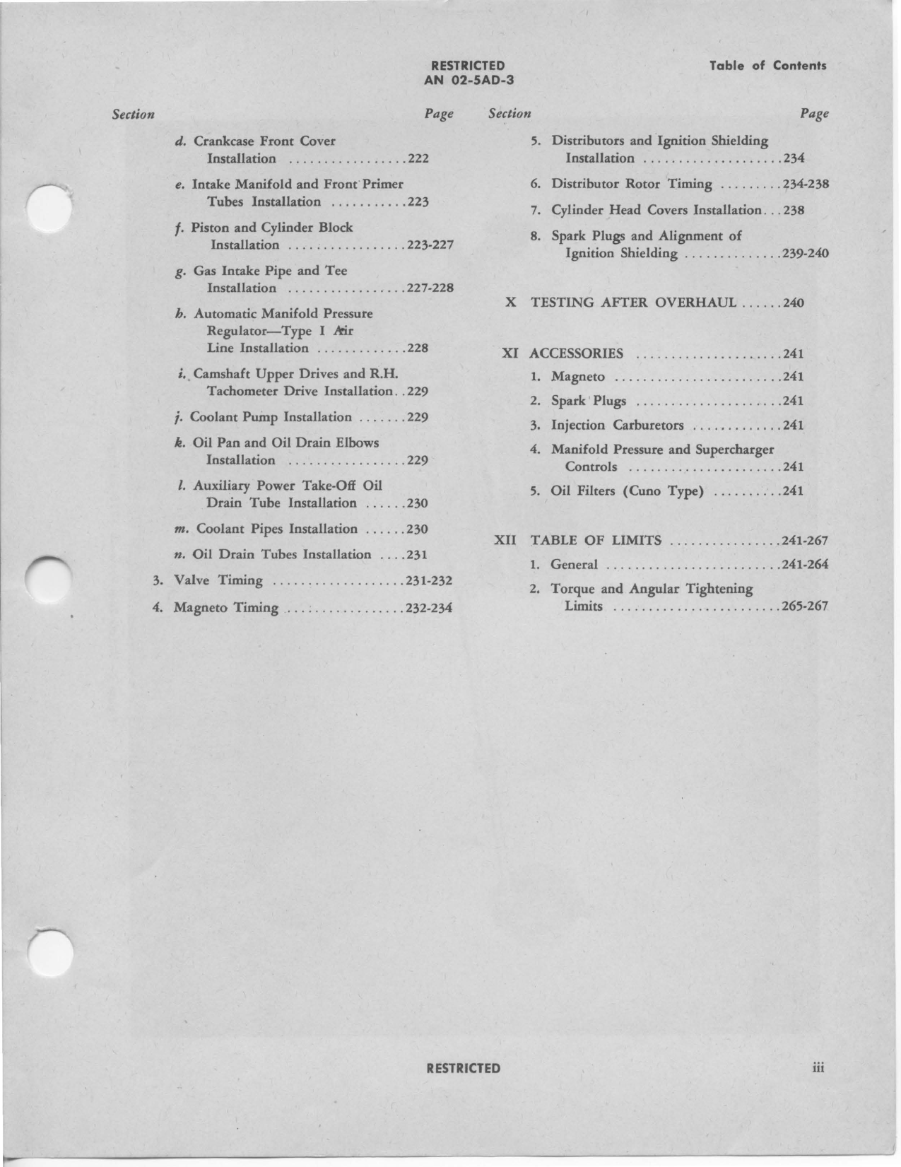 Sample page 5 from AirCorps Library document: Overhaul Instructions for V-1710-35, V-1710-63, V-1710-83, V-1710-85 and V-1710-93